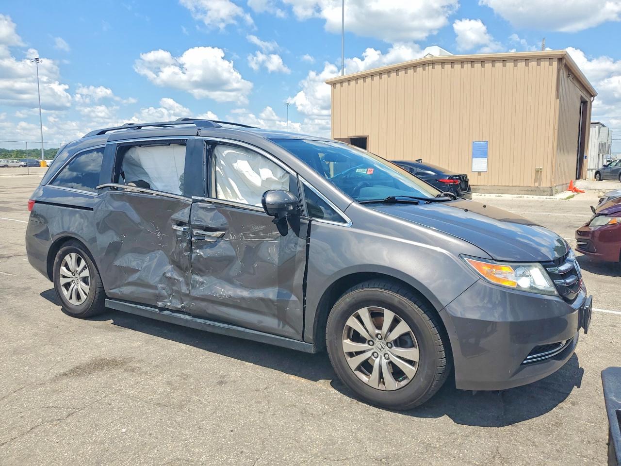 2014 Honda Odyssey Ex Gray vin: 5FNRL5H4XEB018260
