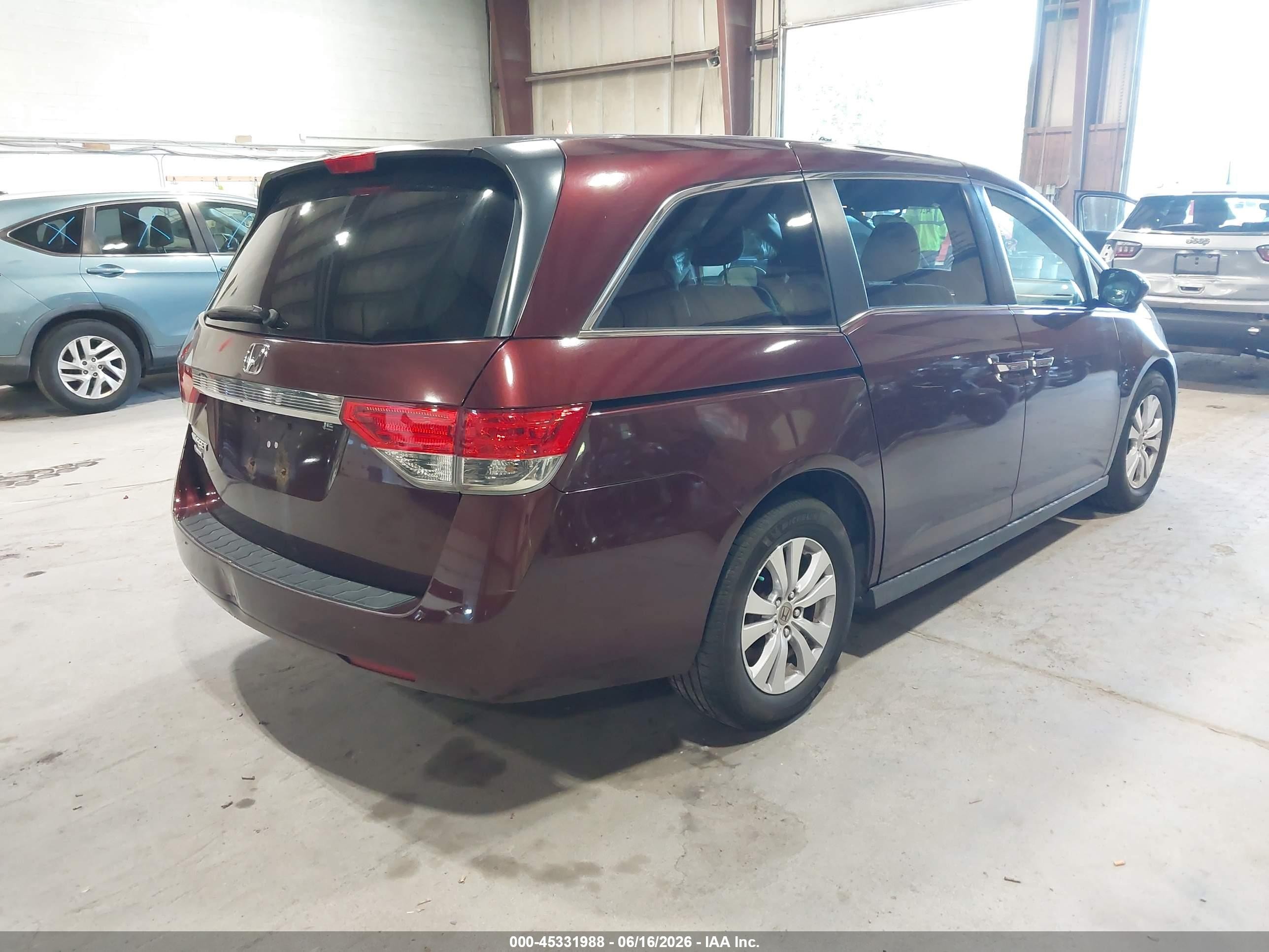 2014 Honda Odyssey Ex Red vin: 5FNRL5H4XEB028951