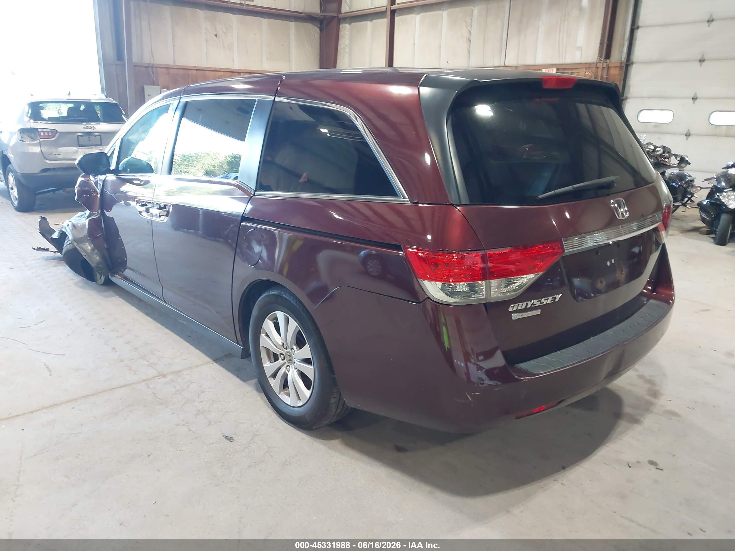 2014 Honda Odyssey Ex Red vin: 5FNRL5H4XEB028951