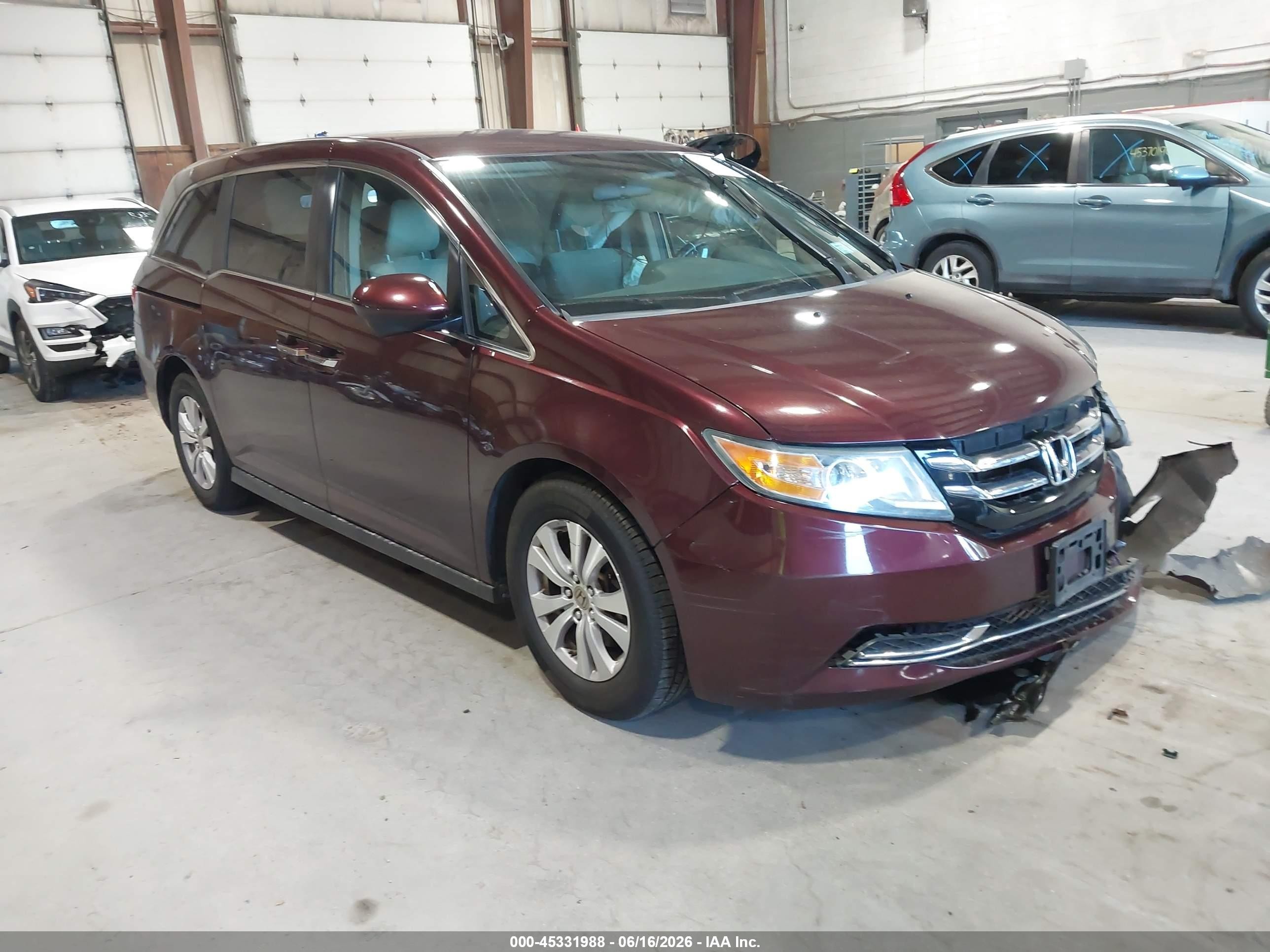 2014 Honda Odyssey Ex Red vin: 5FNRL5H4XEB028951