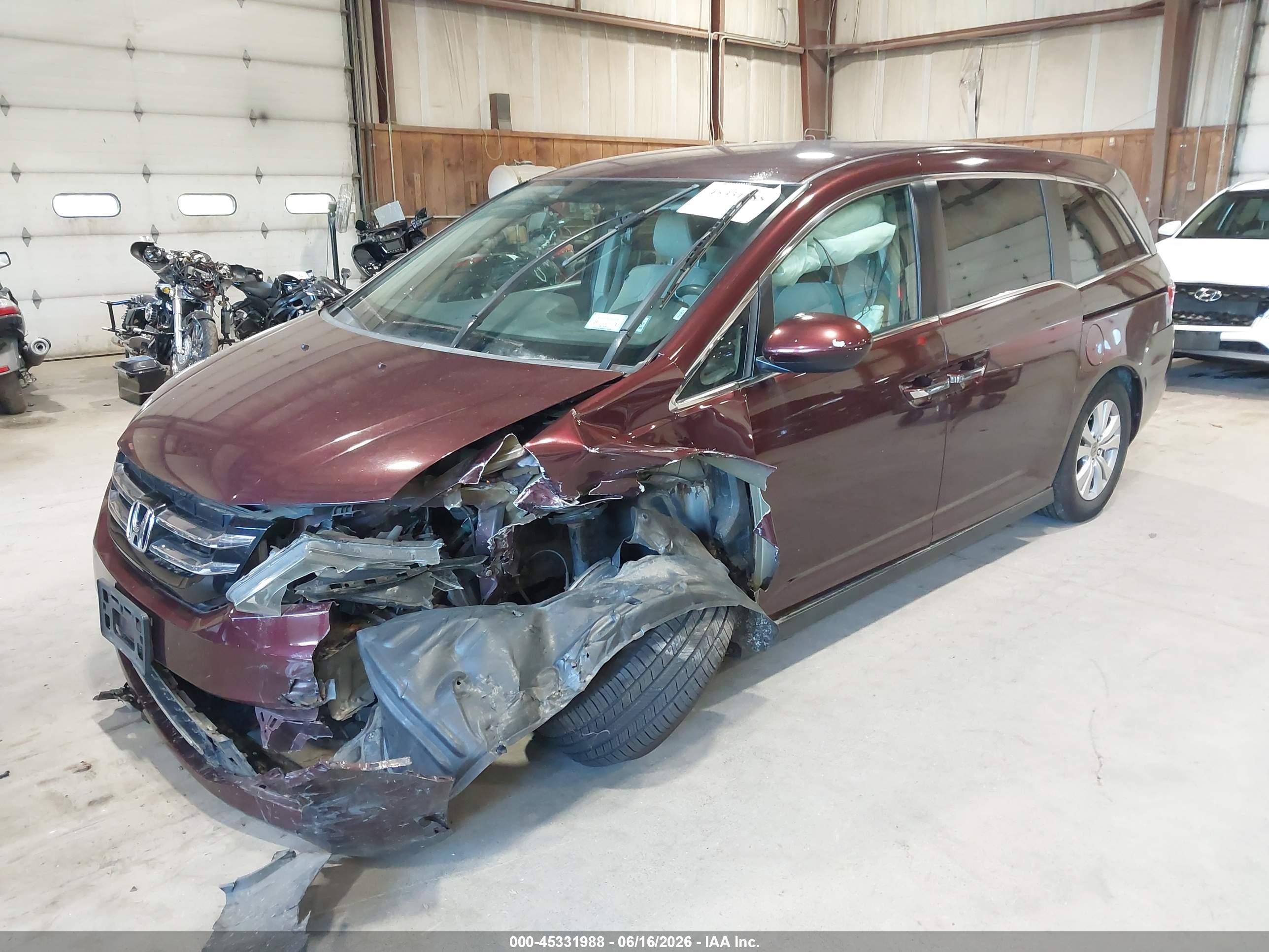 2014 Honda Odyssey Ex Red vin: 5FNRL5H4XEB028951