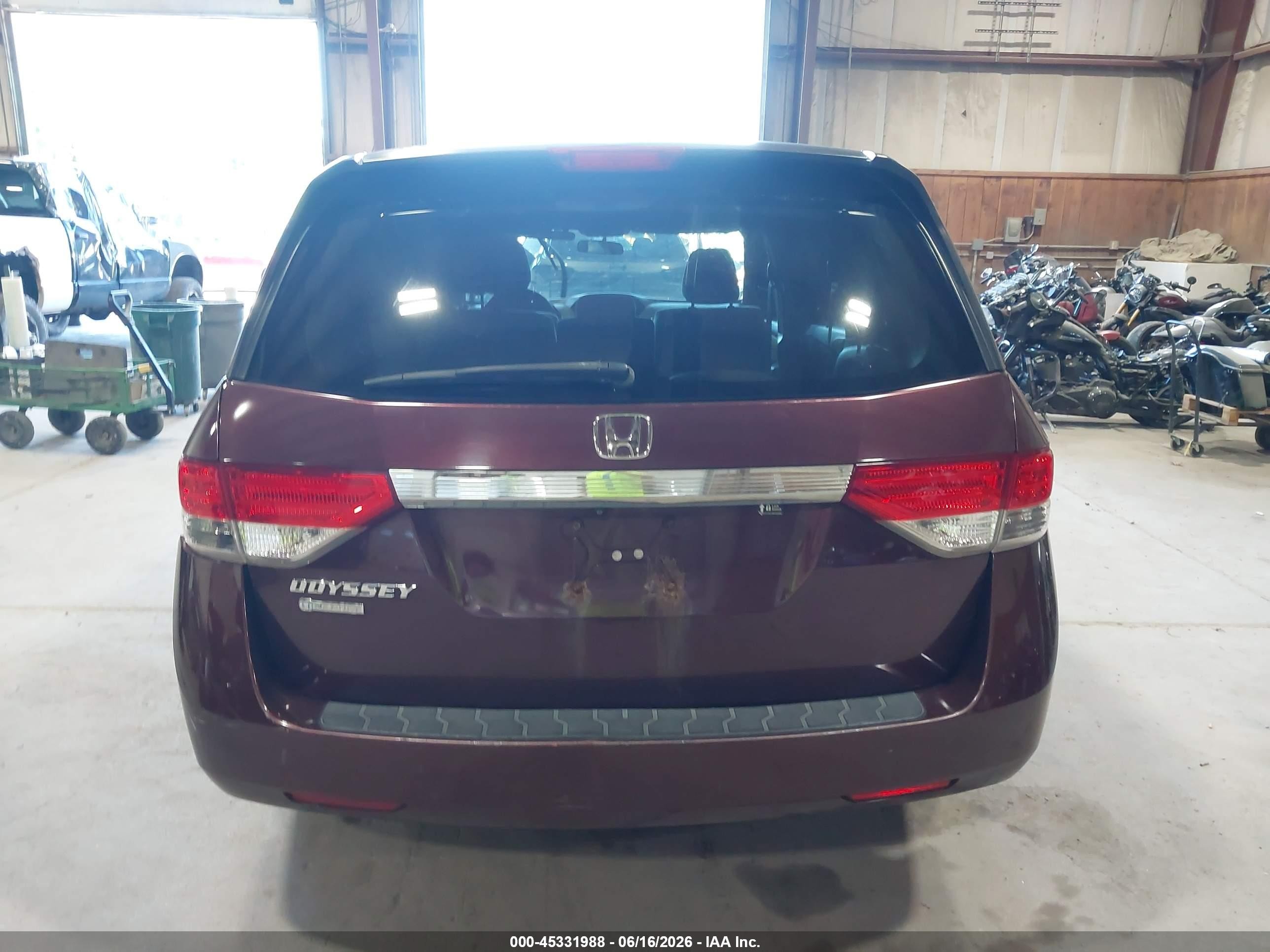 2014 Honda Odyssey Ex Red vin: 5FNRL5H4XEB028951