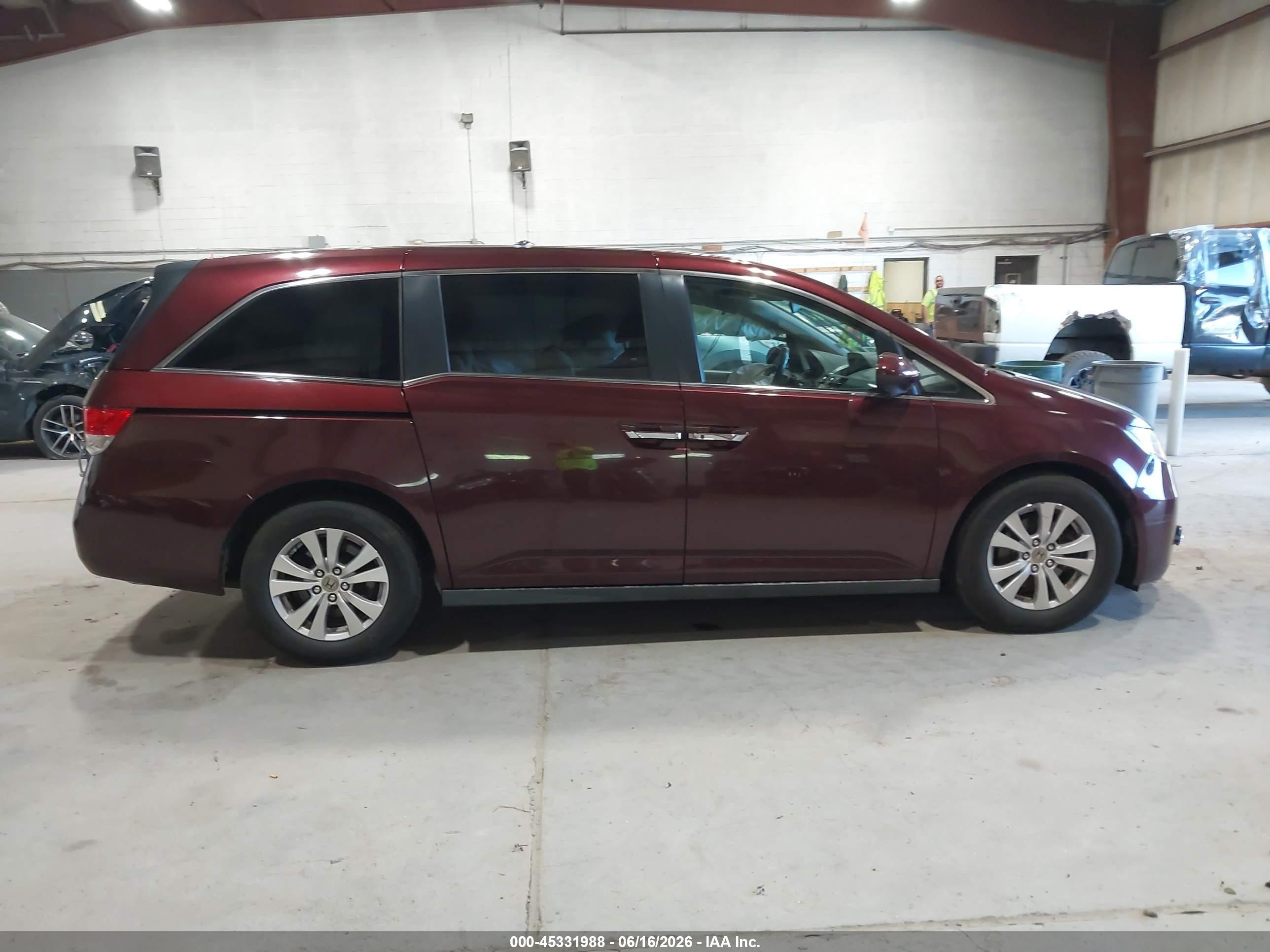 2014 Honda Odyssey Ex Red vin: 5FNRL5H4XEB028951