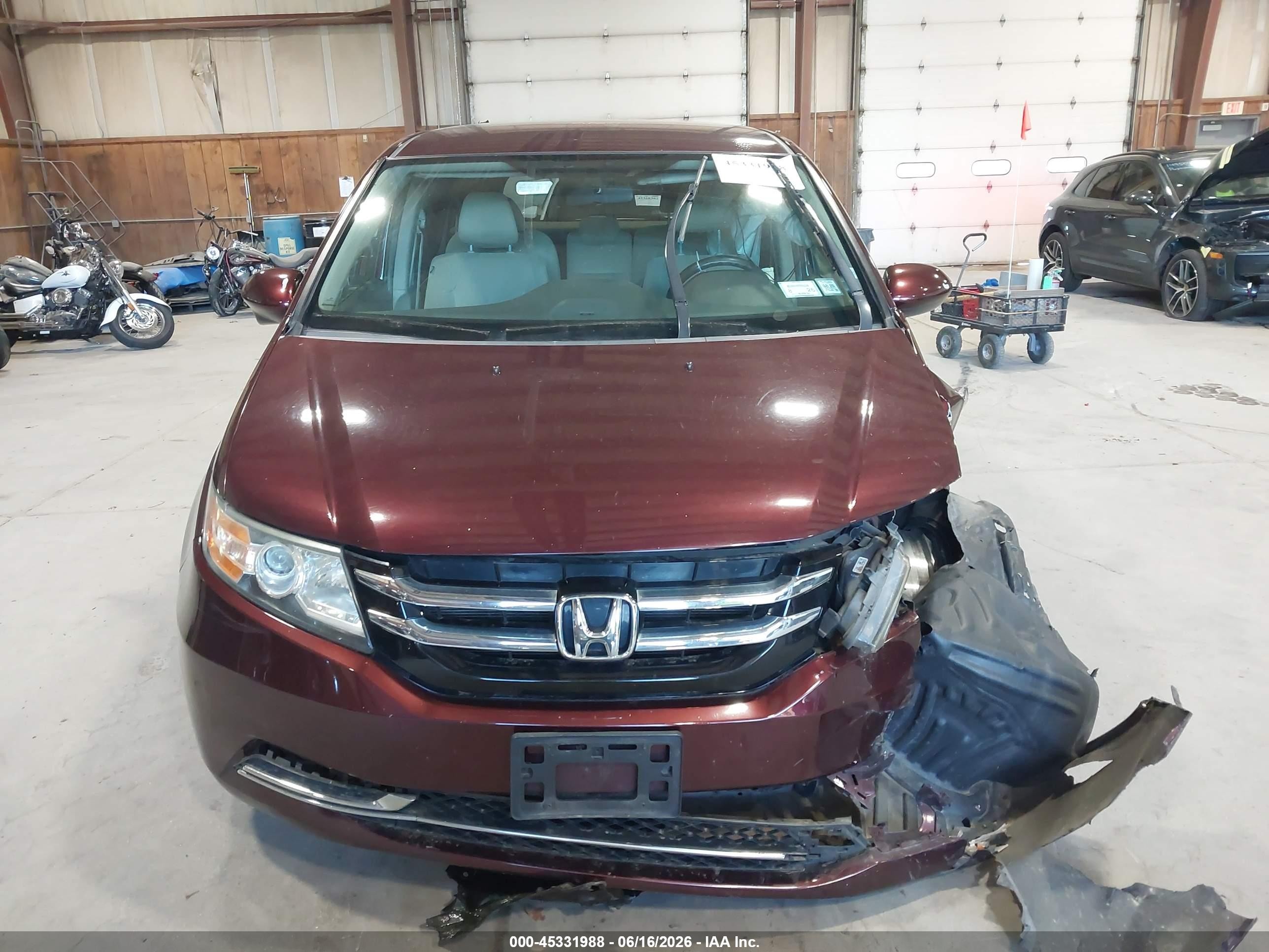 2014 Honda Odyssey Ex Red vin: 5FNRL5H4XEB028951