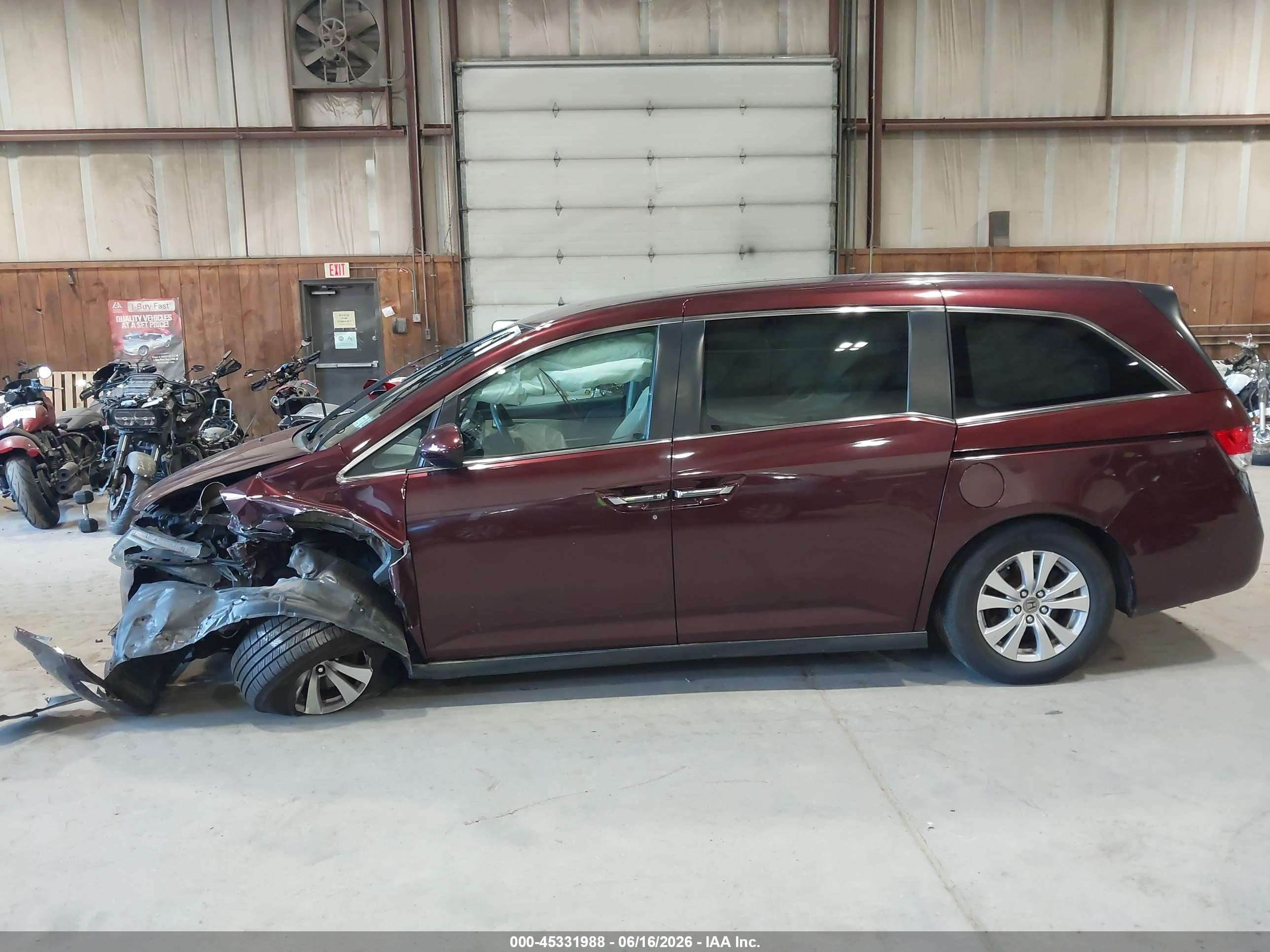 2014 Honda Odyssey Ex Red vin: 5FNRL5H4XEB028951