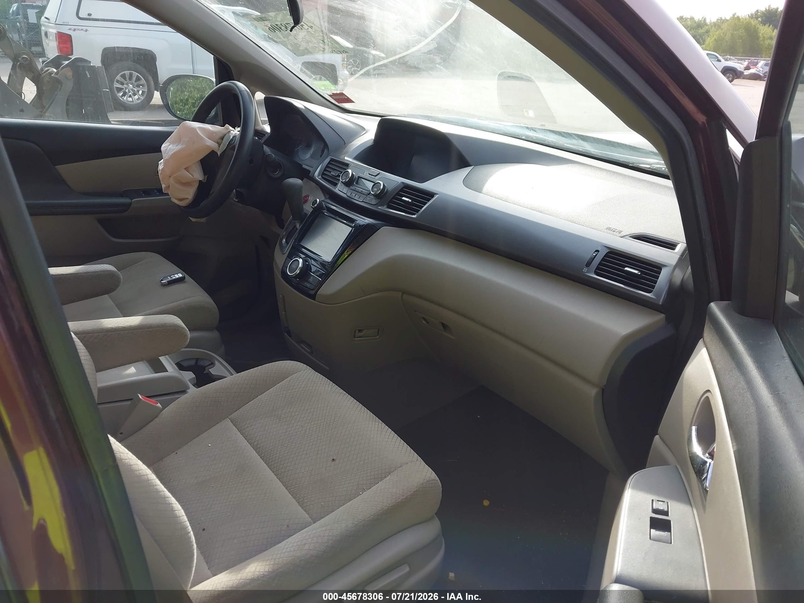 2014 Honda Odyssey Ex Burgundy vin: 5FNRL5H4XEB082072