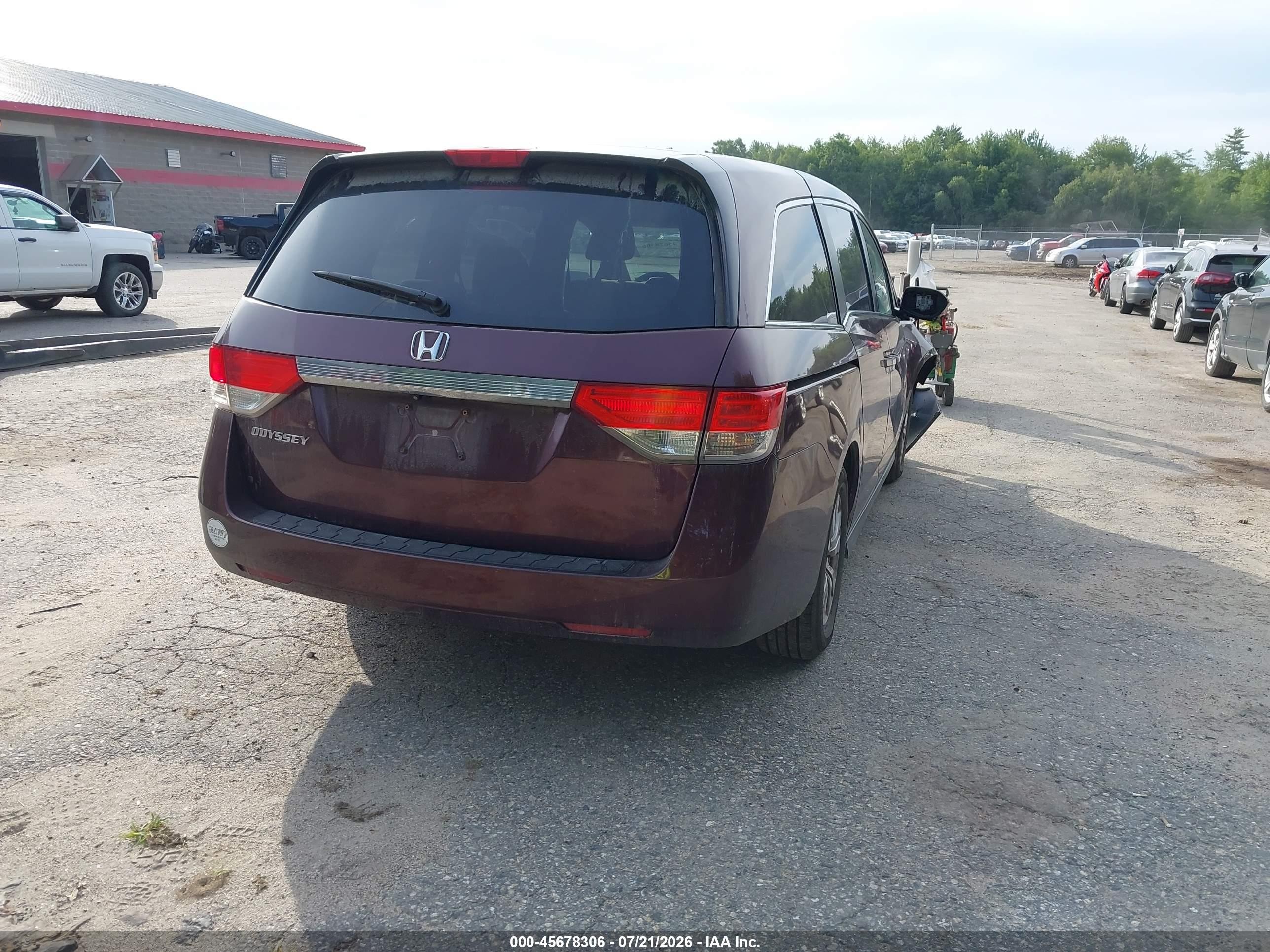 2014 Honda Odyssey Ex Burgundy vin: 5FNRL5H4XEB082072