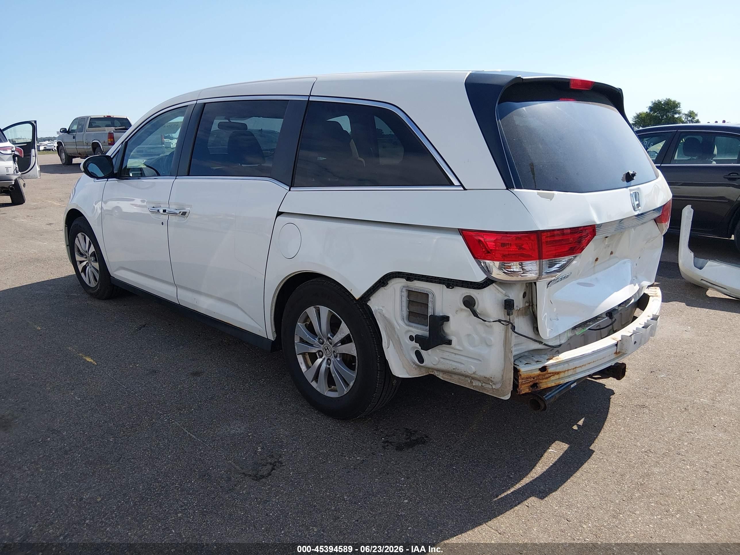 2014 Honda Odyssey Ex White vin: 5FNRL5H4XEB111327