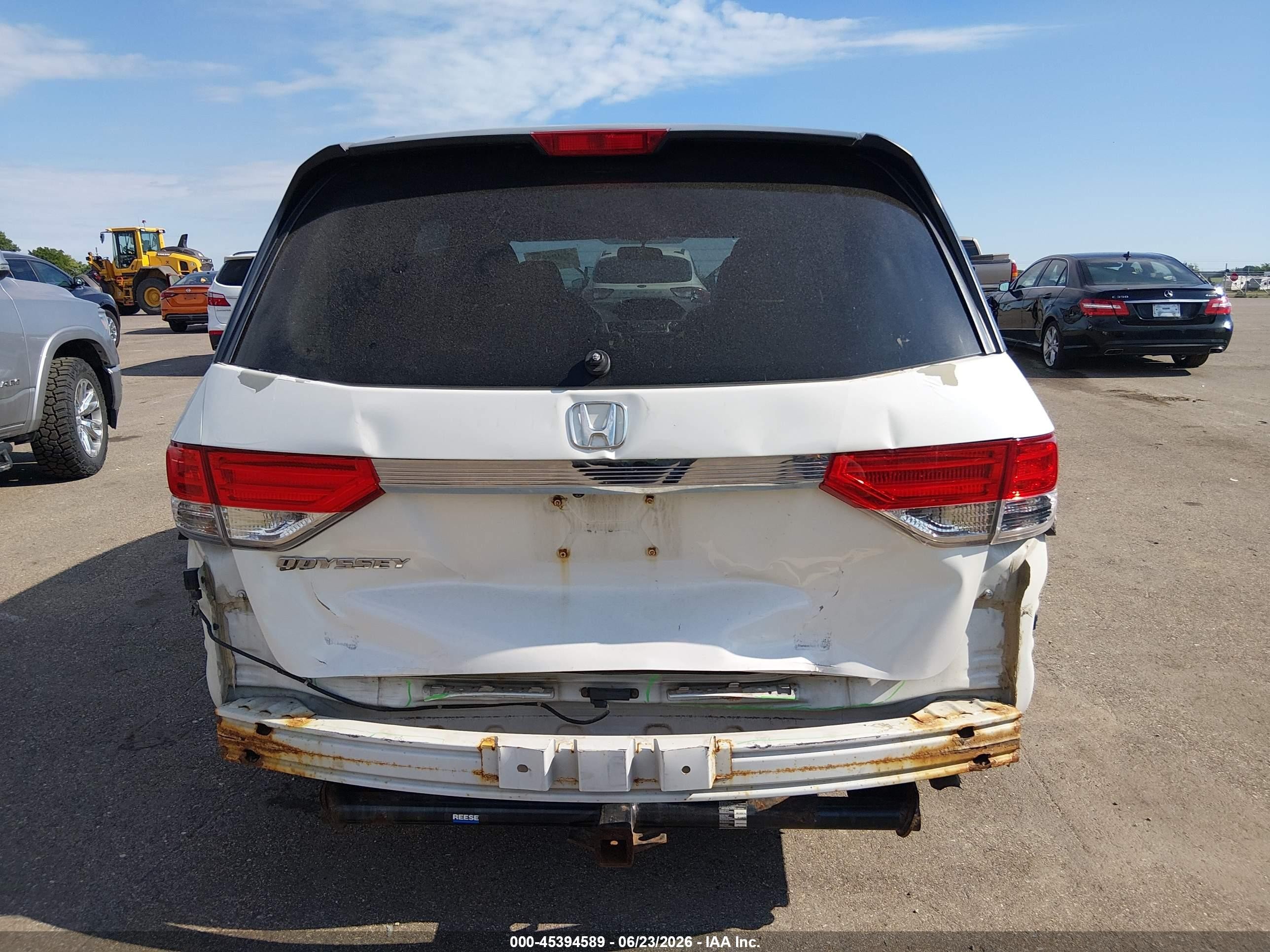 2014 Honda Odyssey Ex White vin: 5FNRL5H4XEB111327