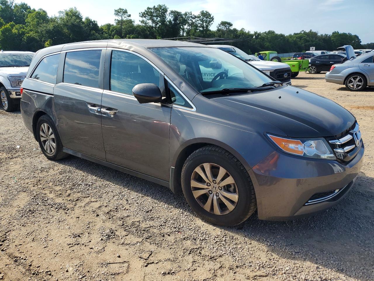 2014 Honda Odyssey Ex Gray vin: 5FNRL5H4XEB135255