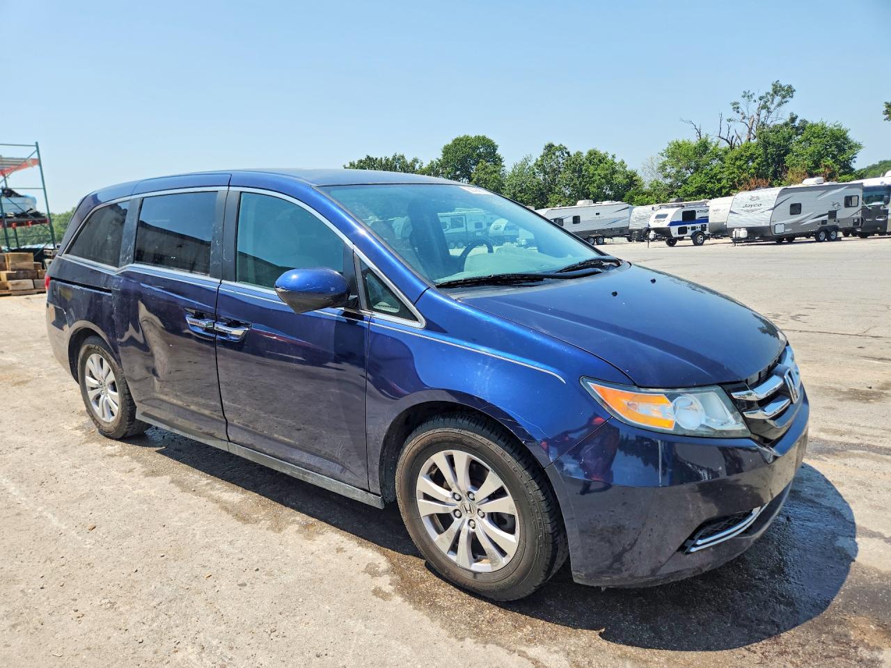 2015 Honda Odyssey Ex Blue vin: 5FNRL5H4XFB035870