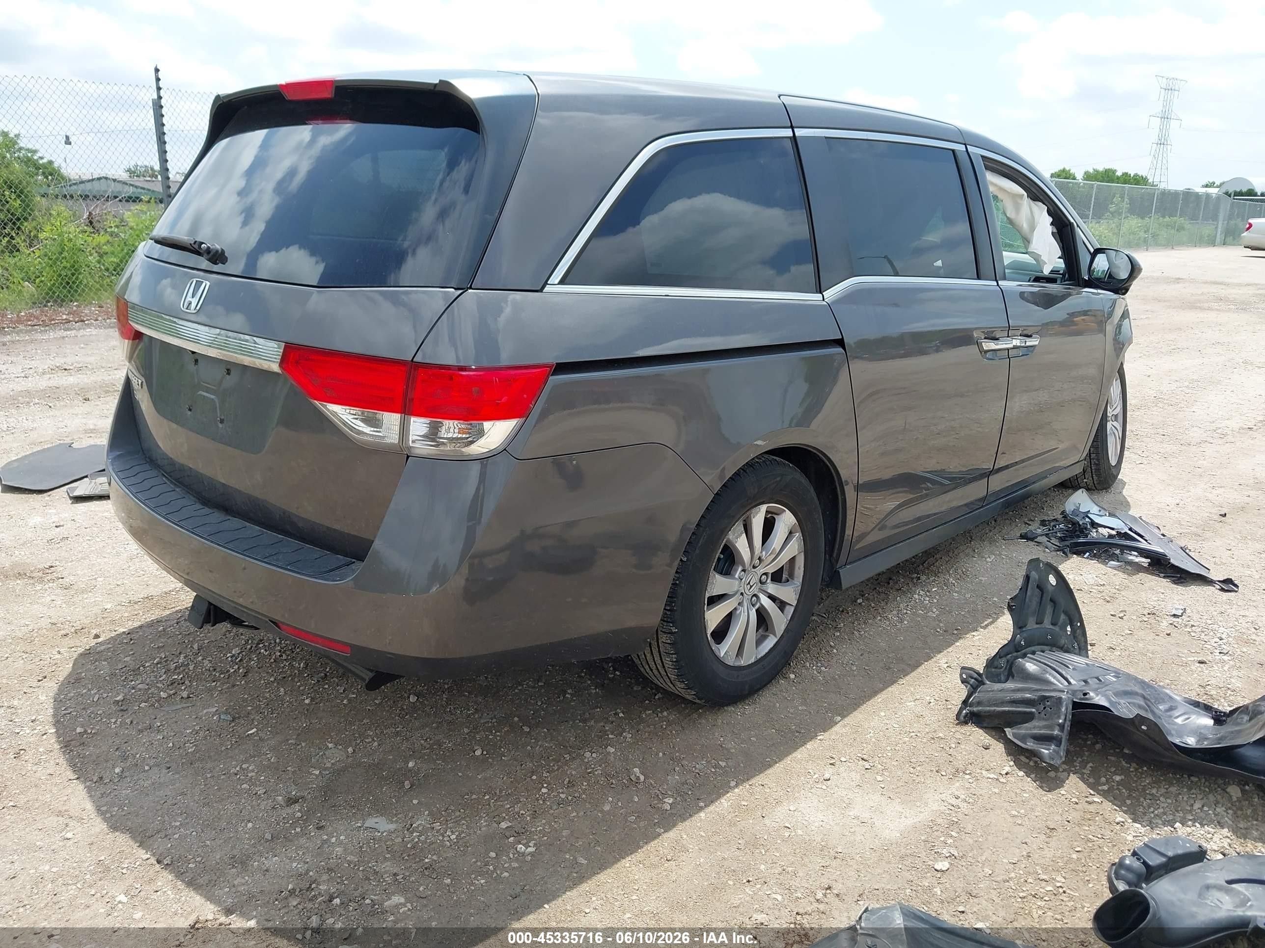 2015 Honda Odyssey Ex Gray vin: 5FNRL5H4XFB054581