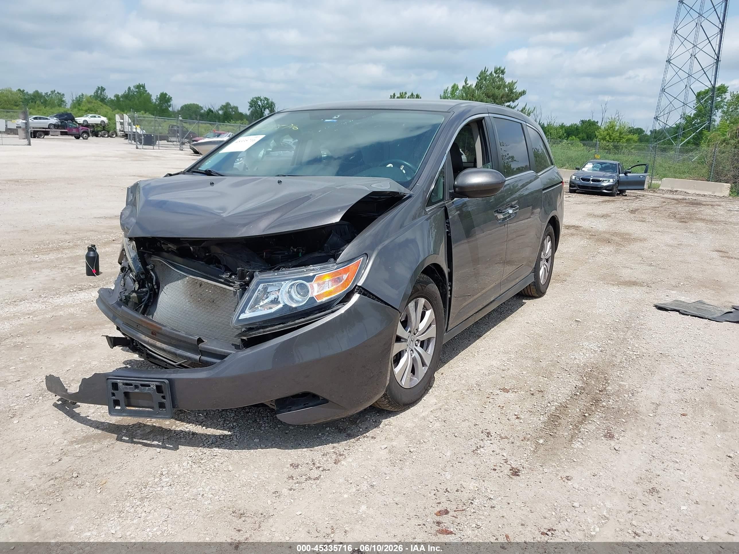 2015 Honda Odyssey Ex Gray vin: 5FNRL5H4XFB054581
