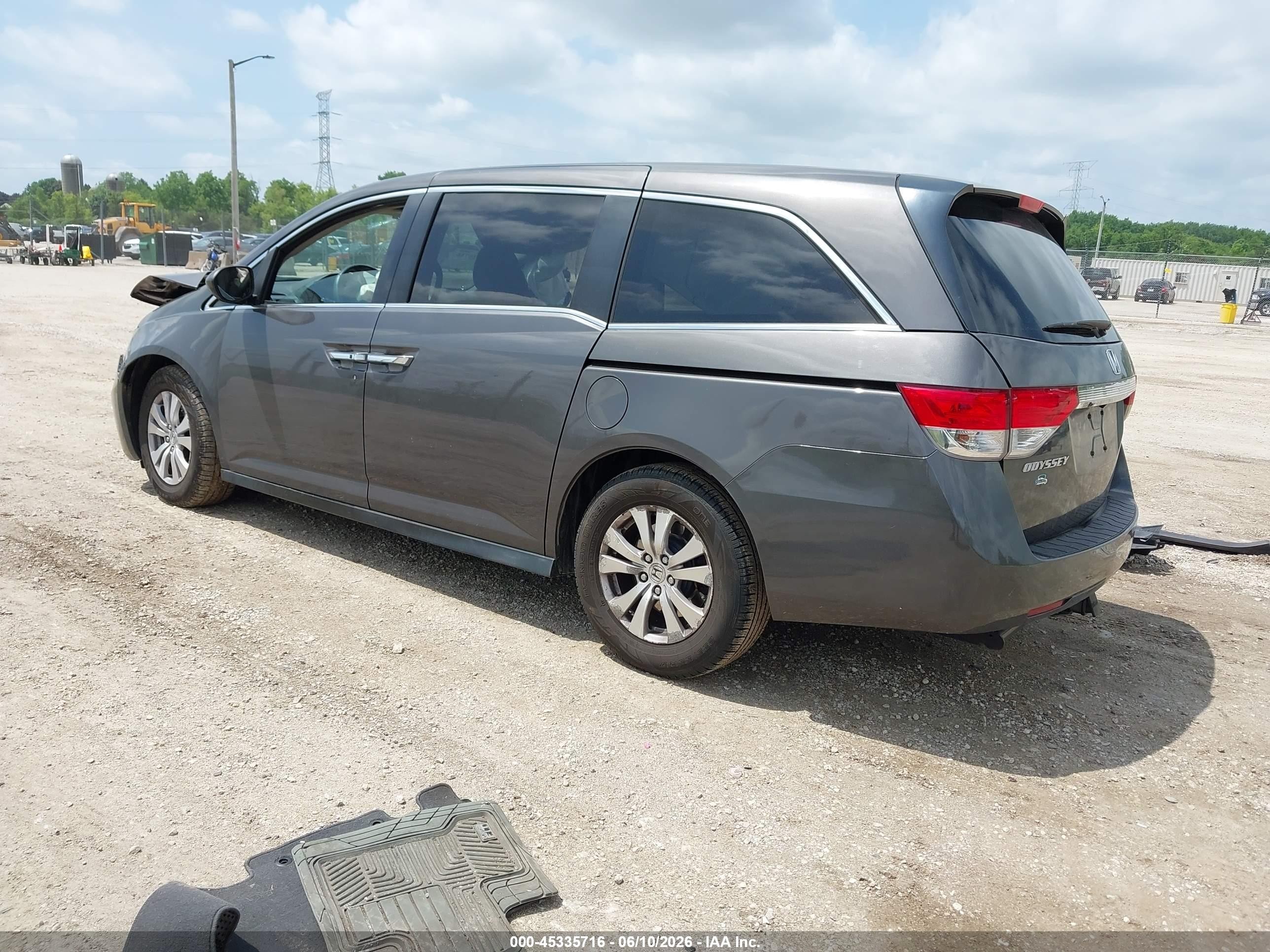 2015 Honda Odyssey Ex Gray vin: 5FNRL5H4XFB054581