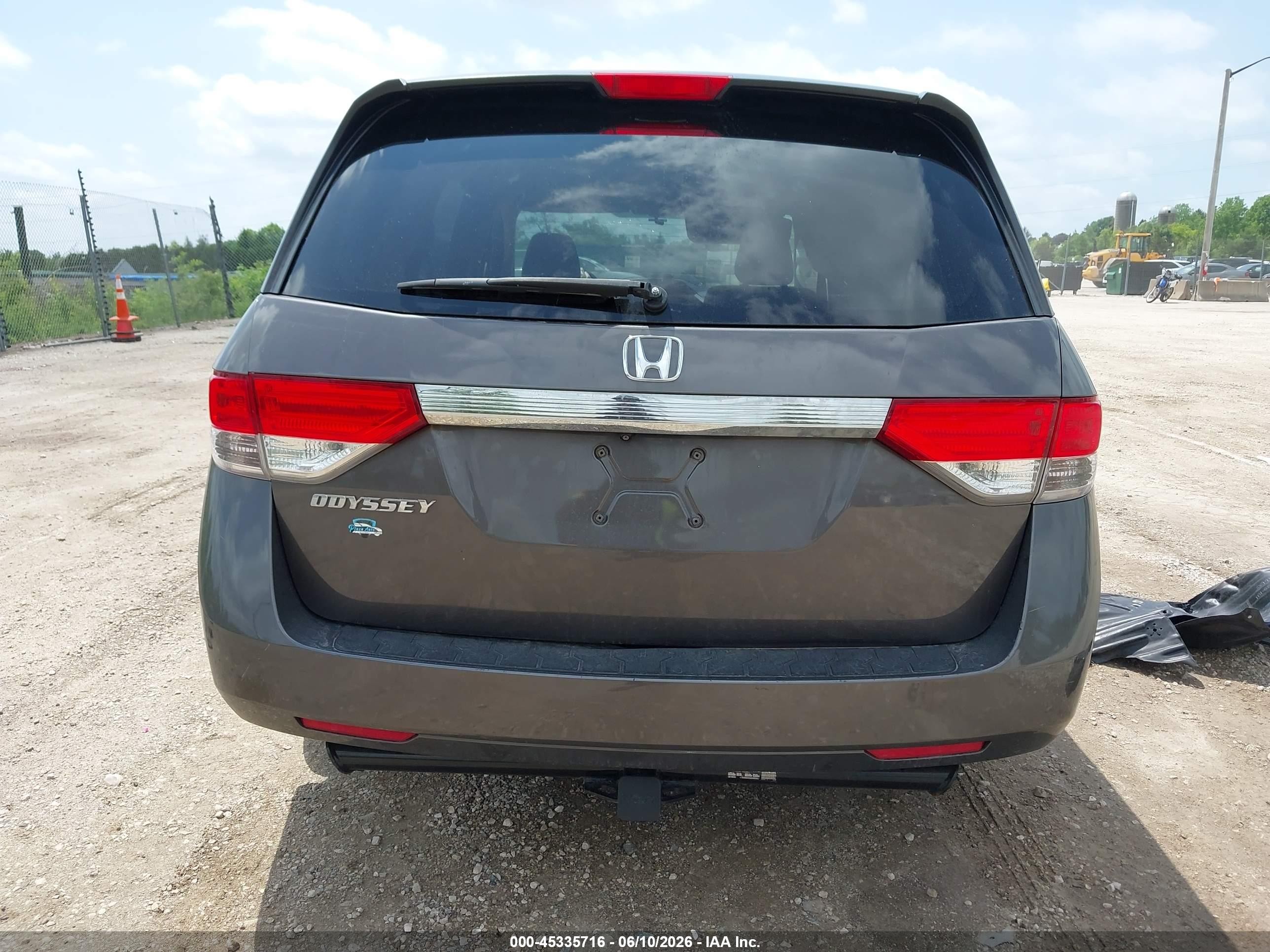 2015 Honda Odyssey Ex Gray vin: 5FNRL5H4XFB054581