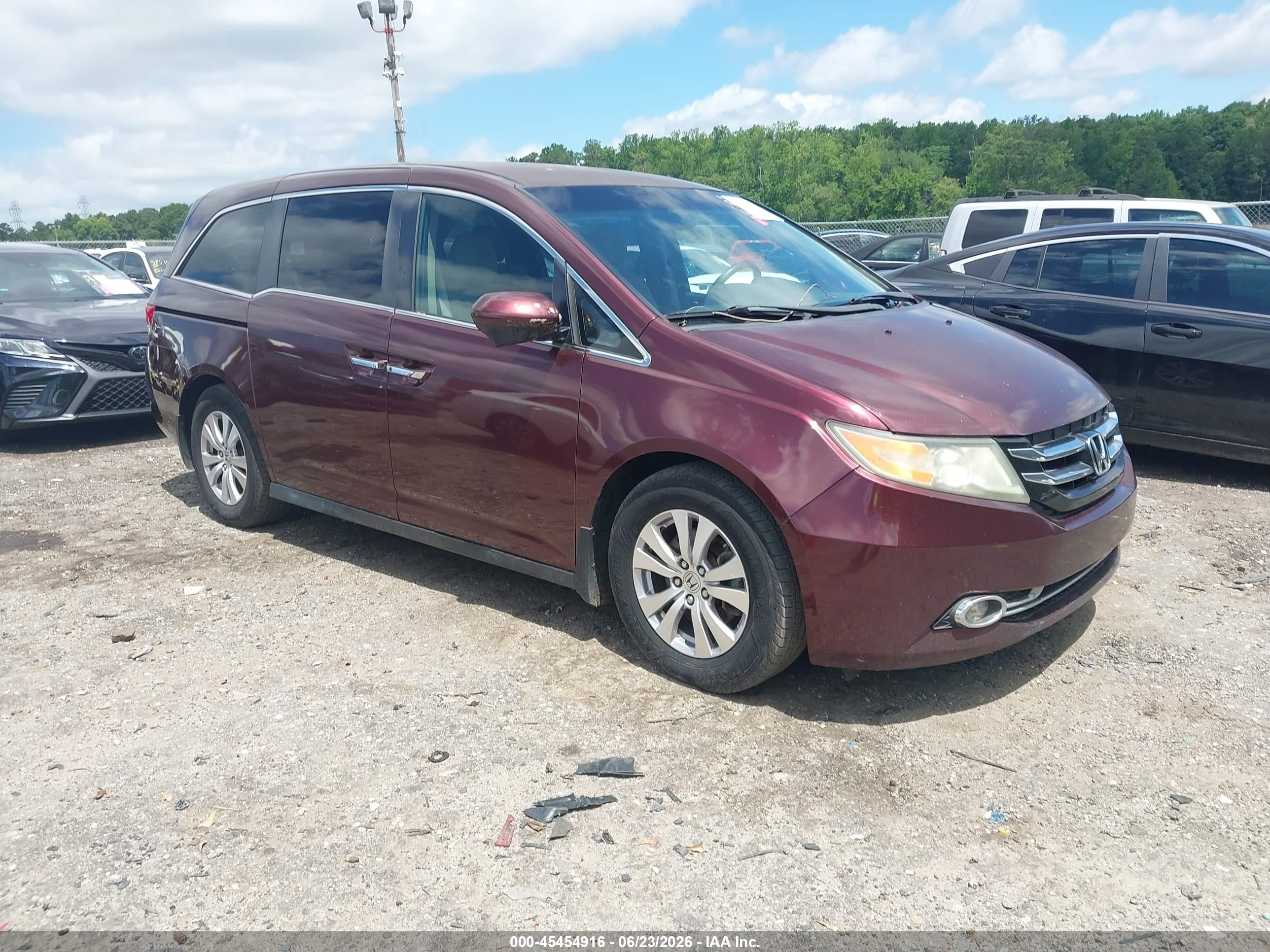 2015 Honda Odyssey Ex Burgundy vin: 5FNRL5H4XFB058503