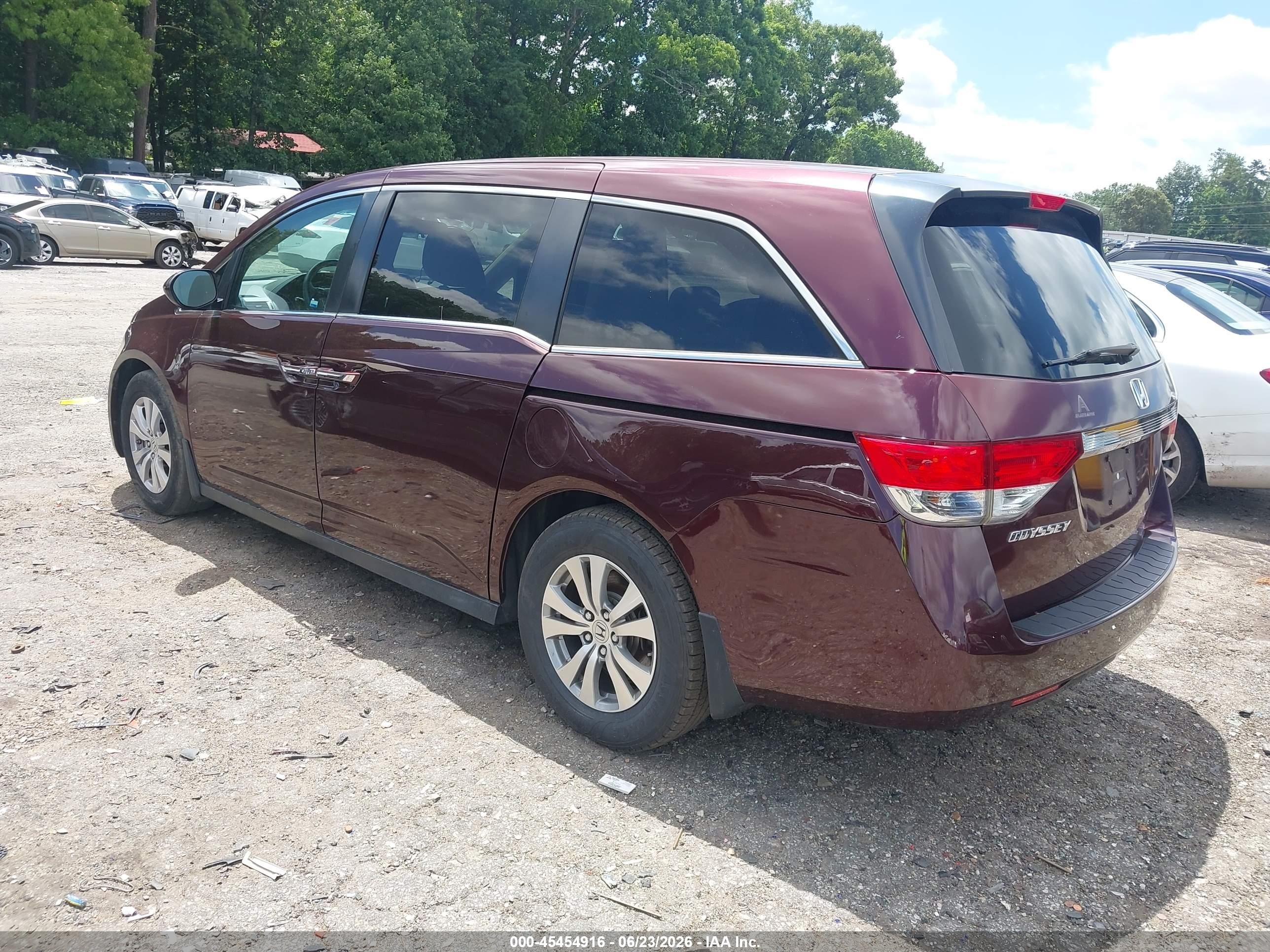 2015 Honda Odyssey Ex Burgundy vin: 5FNRL5H4XFB058503