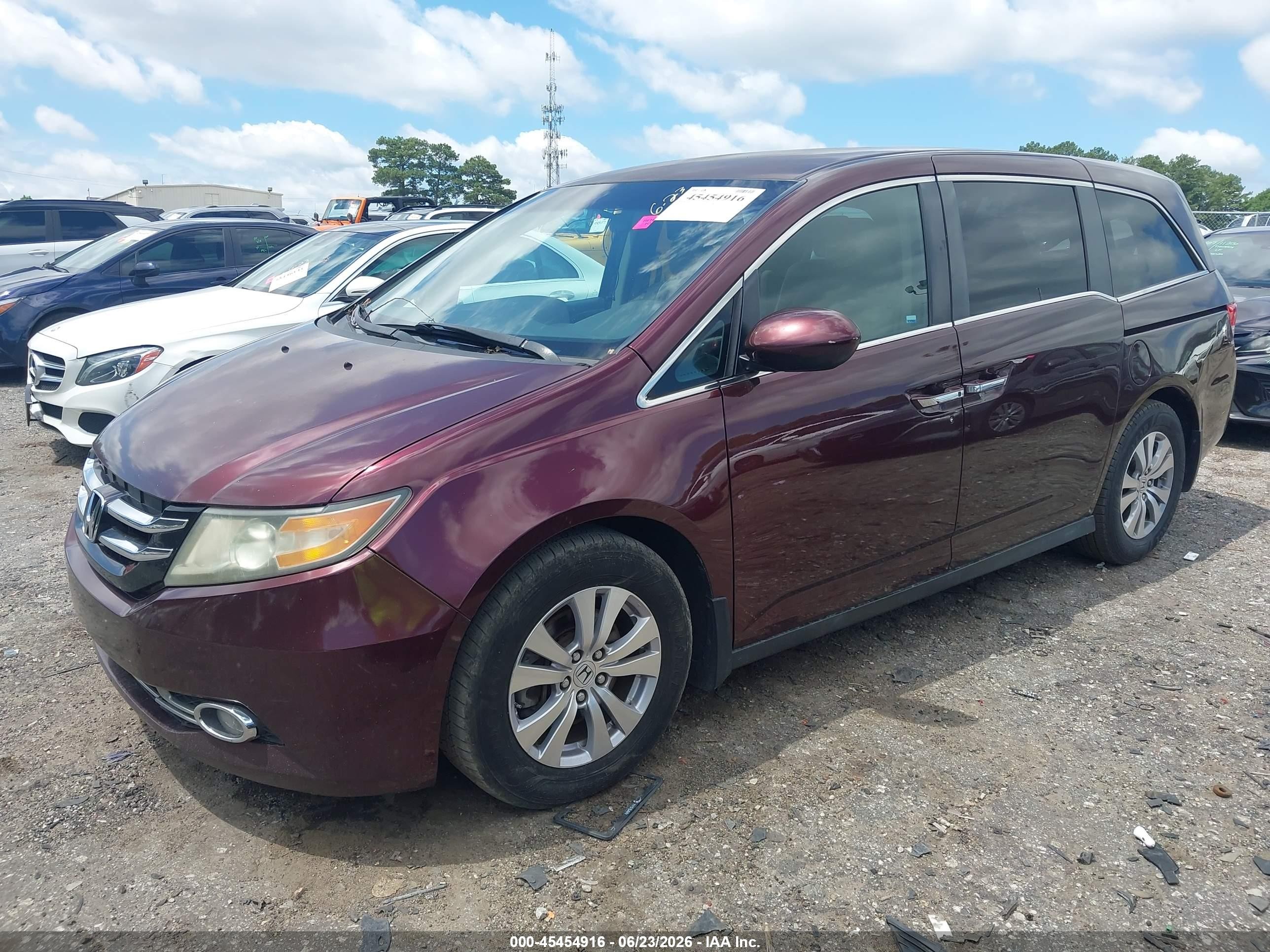 2015 Honda Odyssey Ex Burgundy vin: 5FNRL5H4XFB058503