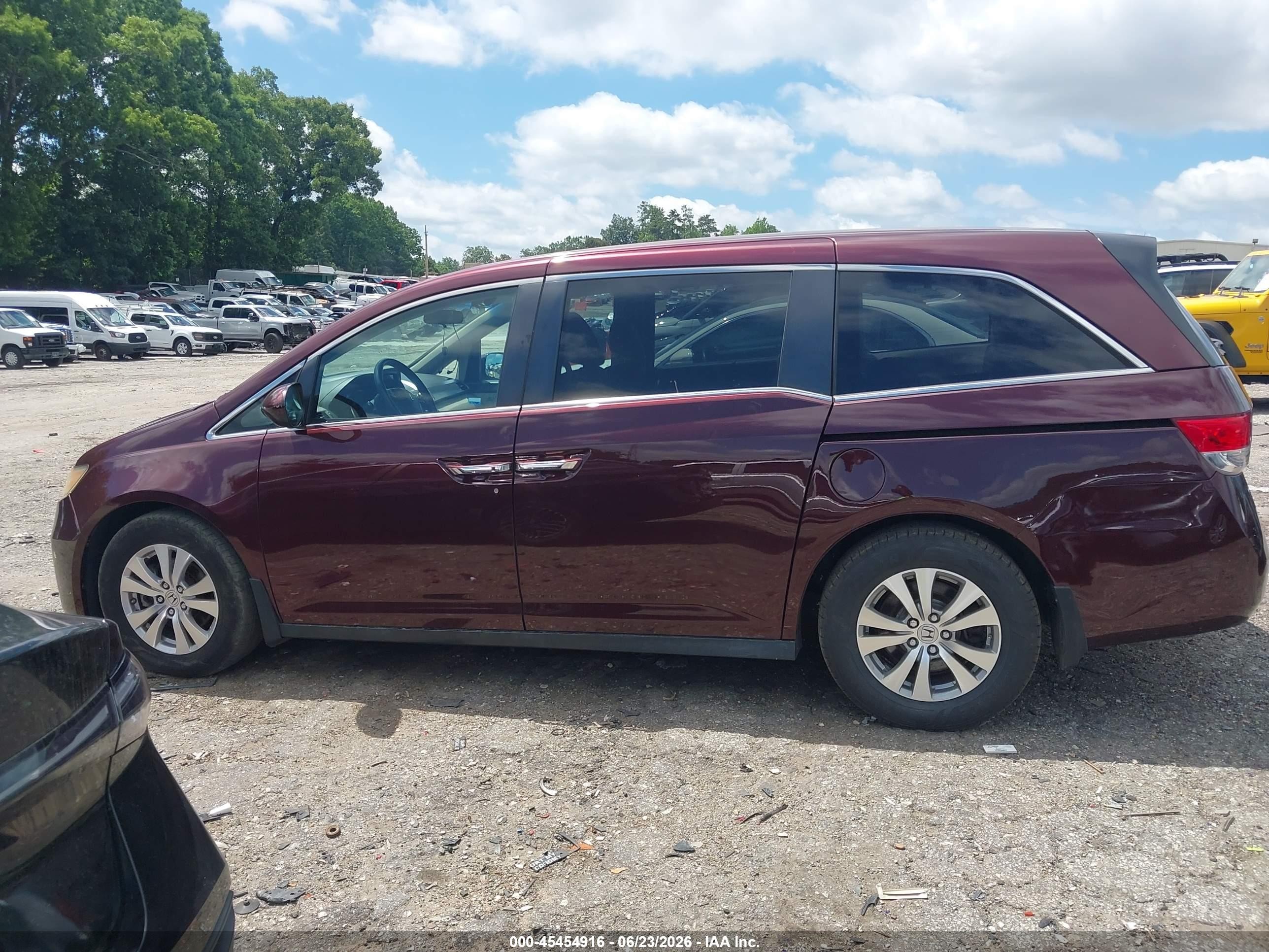 2015 Honda Odyssey Ex Burgundy vin: 5FNRL5H4XFB058503