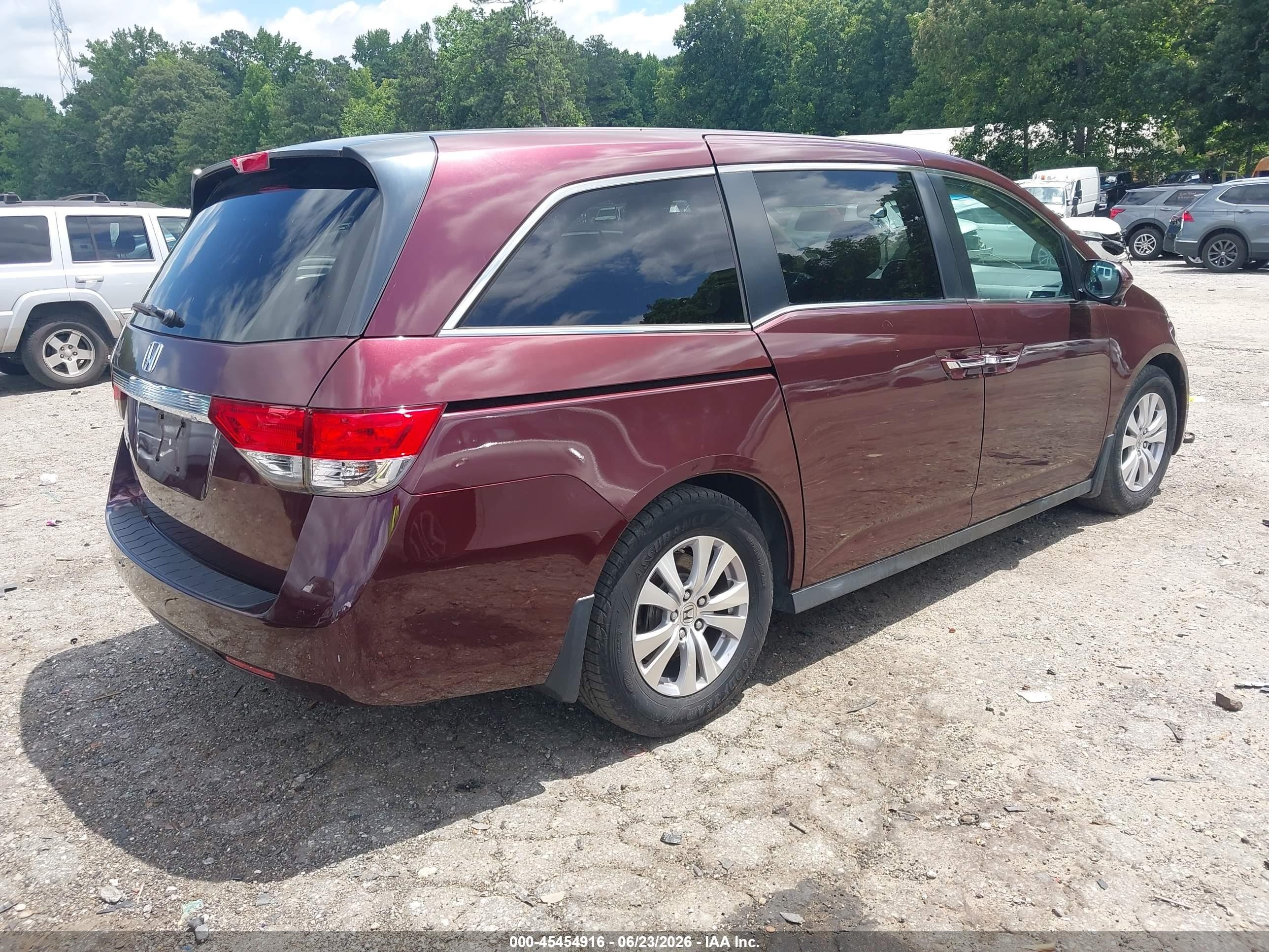 2015 Honda Odyssey Ex Burgundy vin: 5FNRL5H4XFB058503