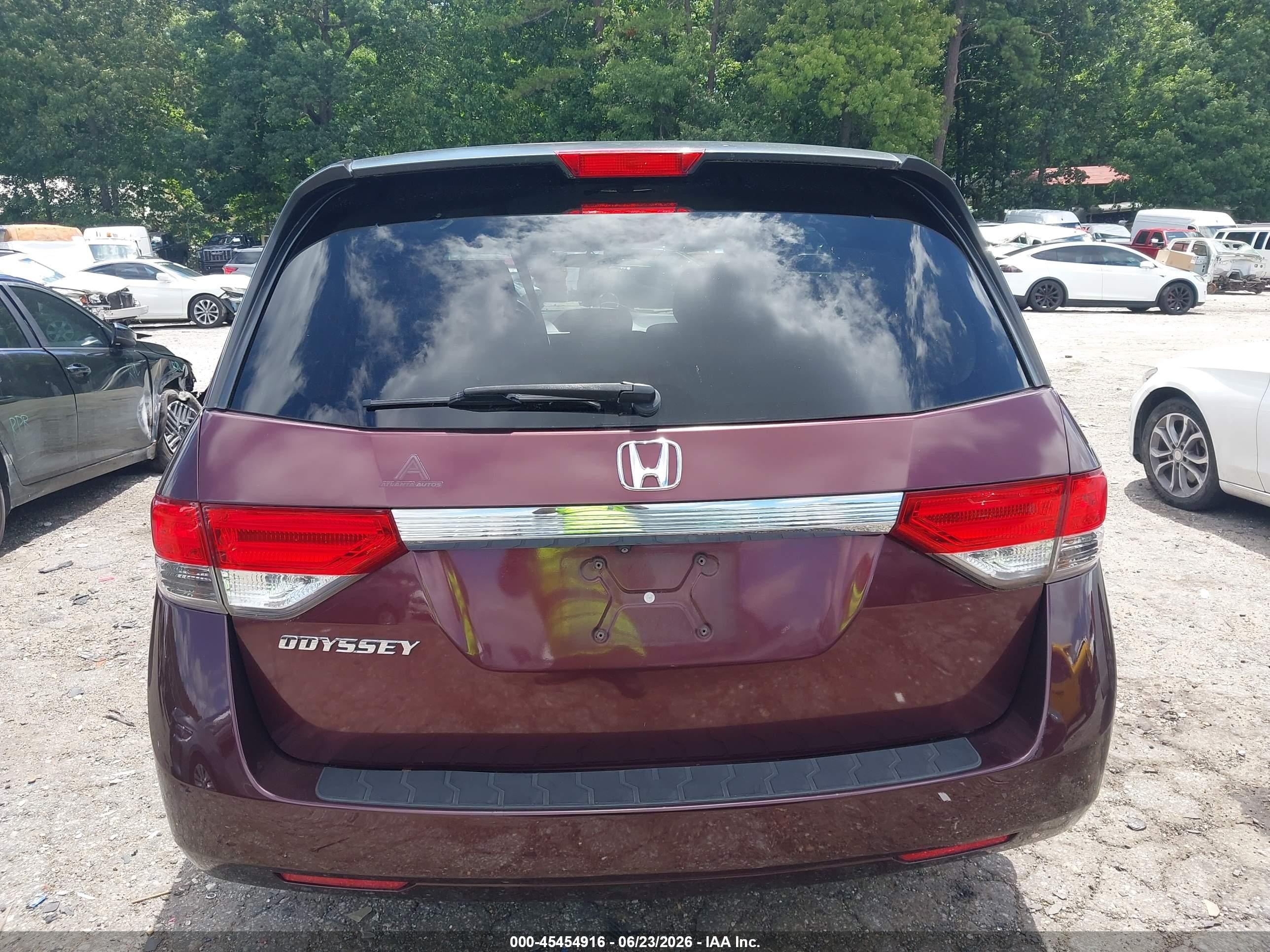 2015 Honda Odyssey Ex Burgundy vin: 5FNRL5H4XFB058503