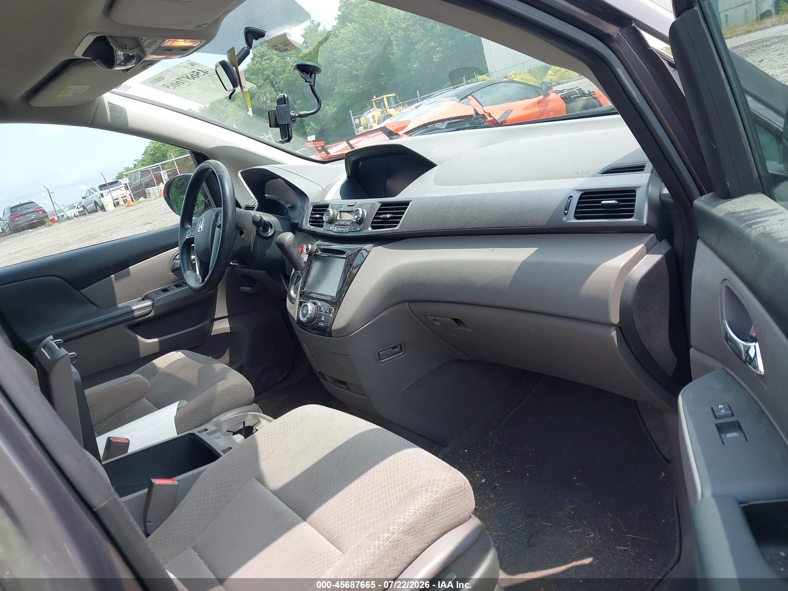 2015 Honda Odyssey Ex Gray vin: 5FNRL5H4XFB118229