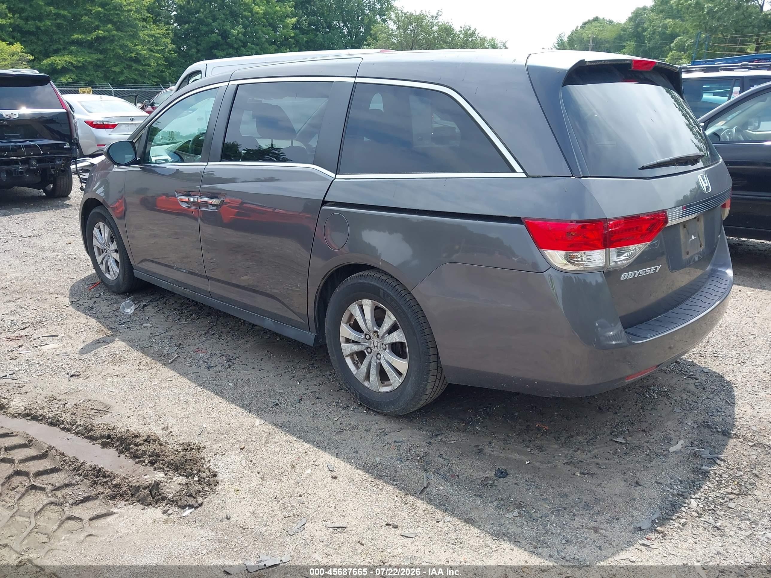 2015 Honda Odyssey Ex Gray vin: 5FNRL5H4XFB118229