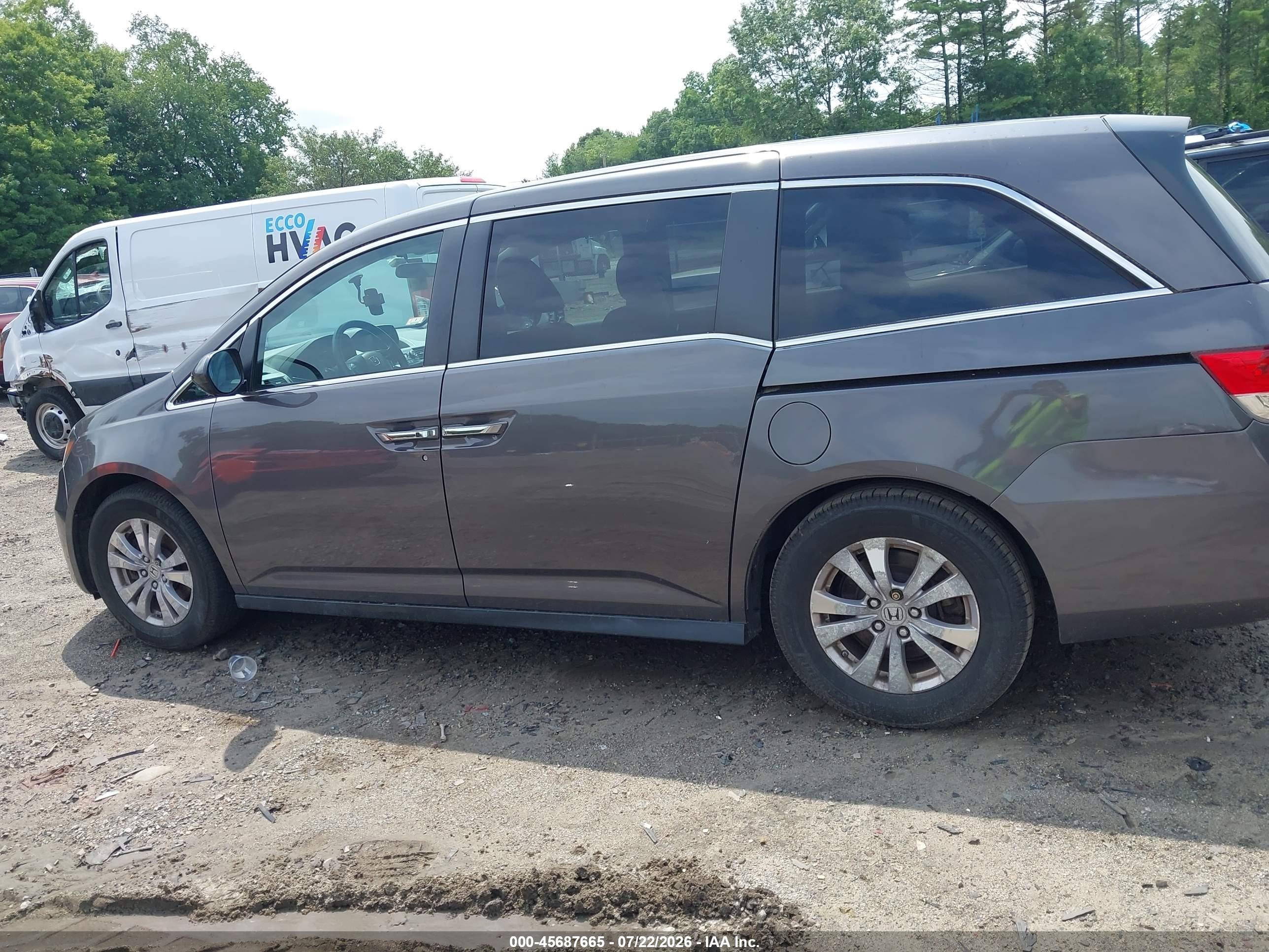 2015 Honda Odyssey Ex Gray vin: 5FNRL5H4XFB118229