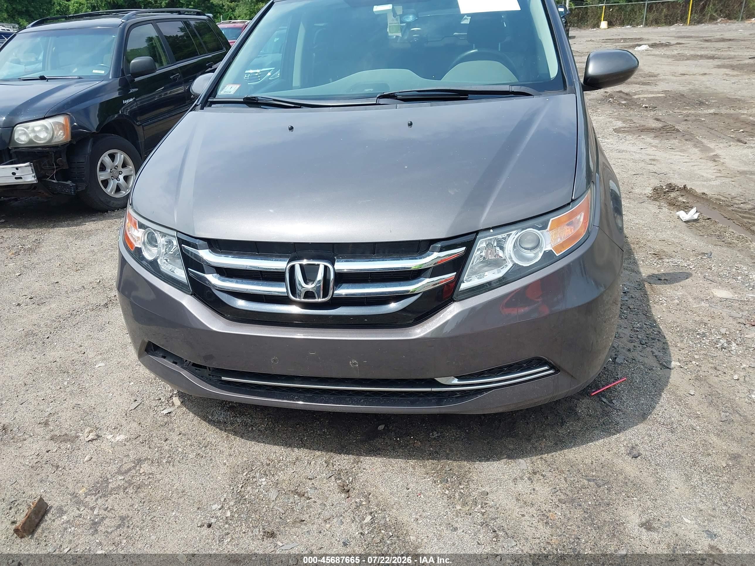 2015 Honda Odyssey Ex Gray vin: 5FNRL5H4XFB118229