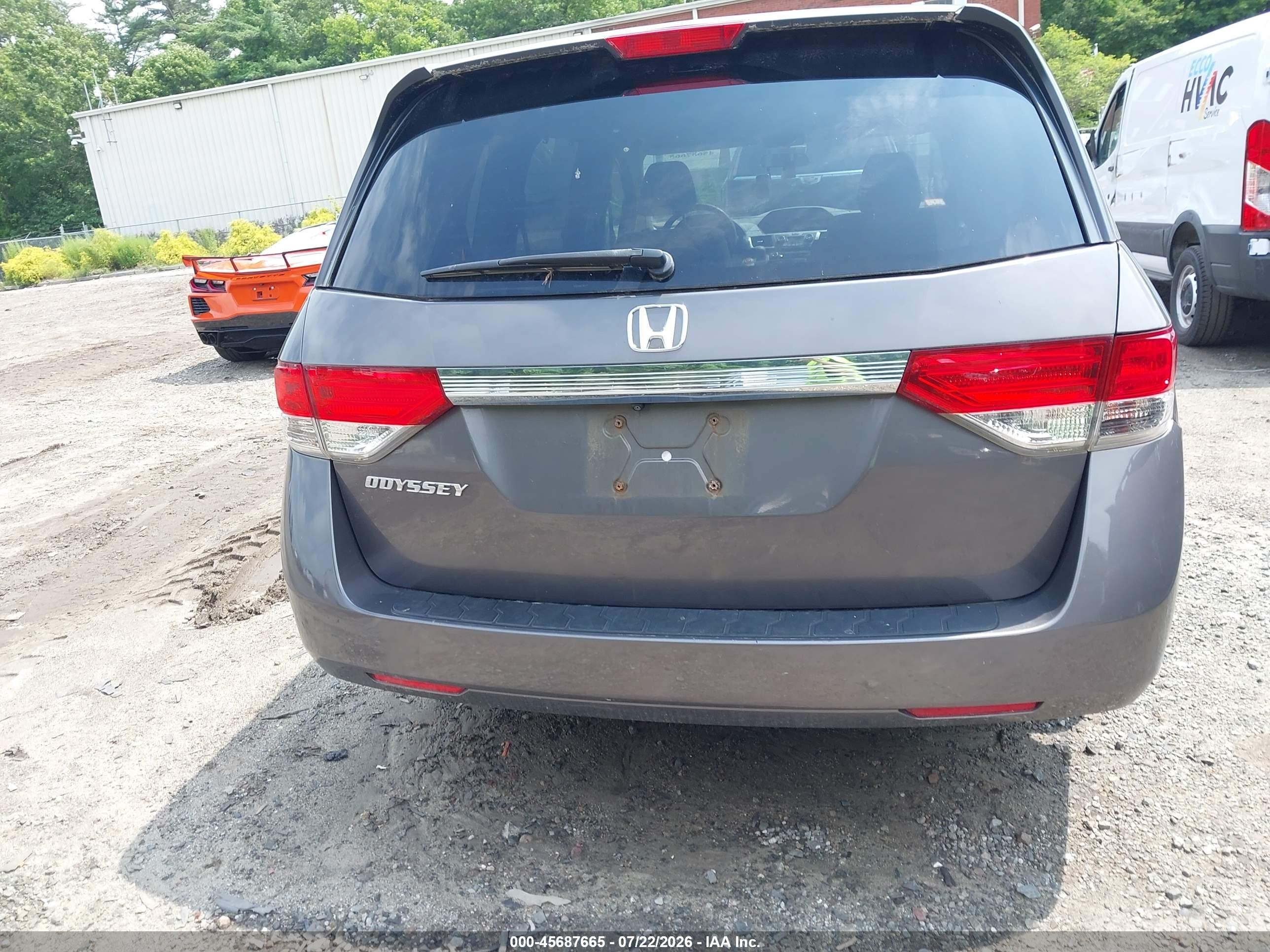 2015 Honda Odyssey Ex Gray vin: 5FNRL5H4XFB118229