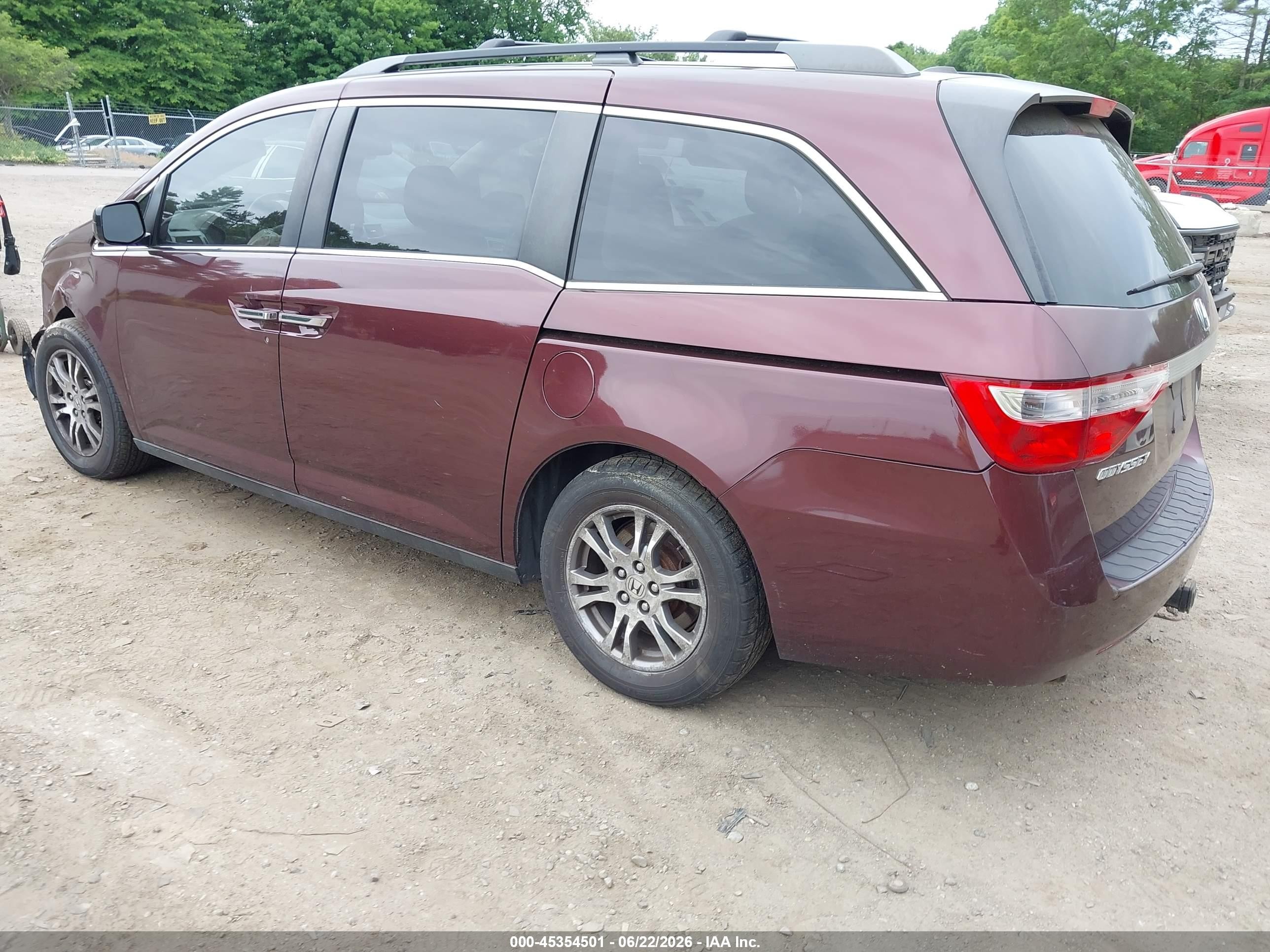 2011 Honda Odyssey Ex-l Maroon vin: 5FNRL5H60BB009175