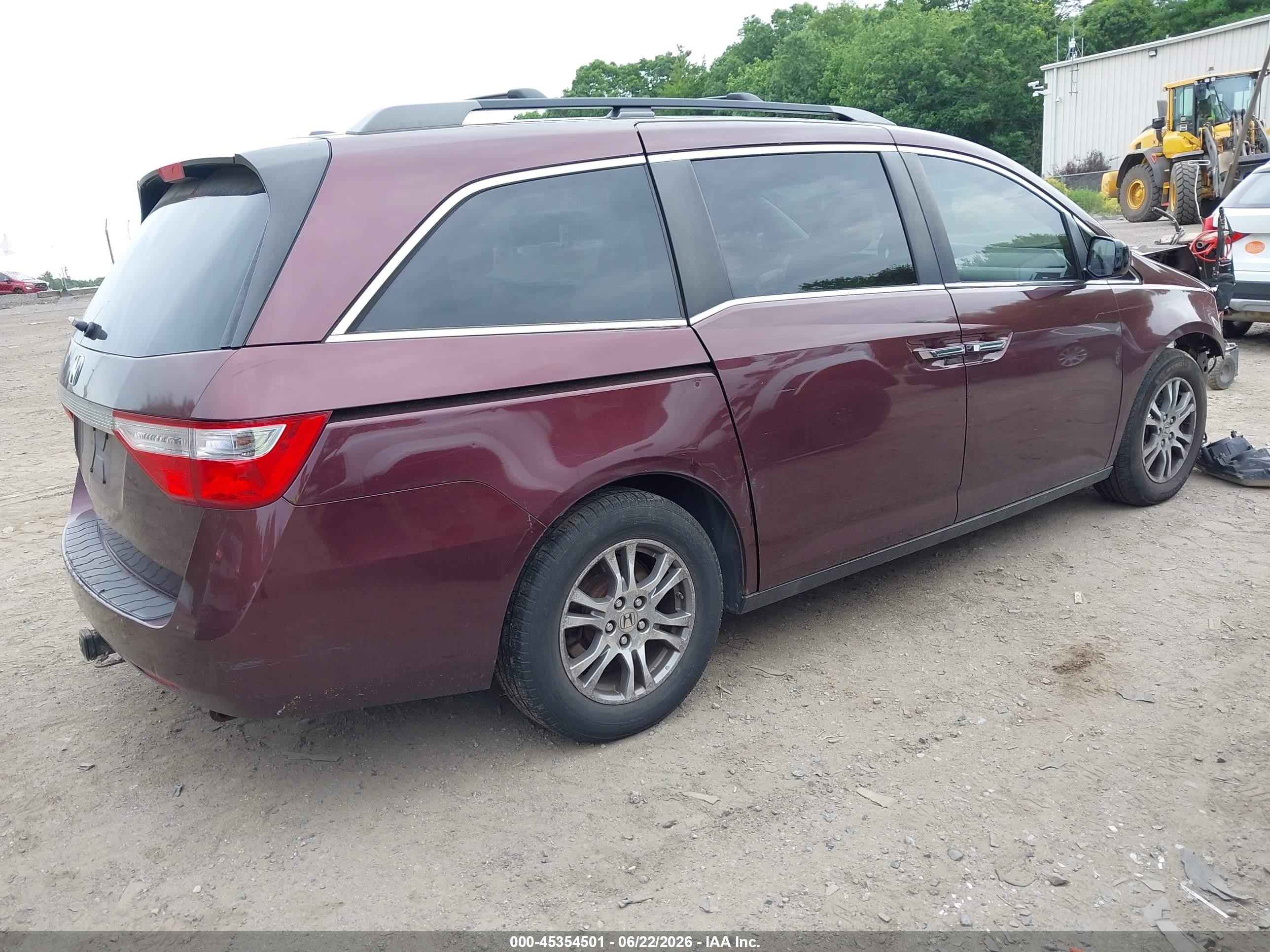 2011 Honda Odyssey Ex-l Maroon vin: 5FNRL5H60BB009175