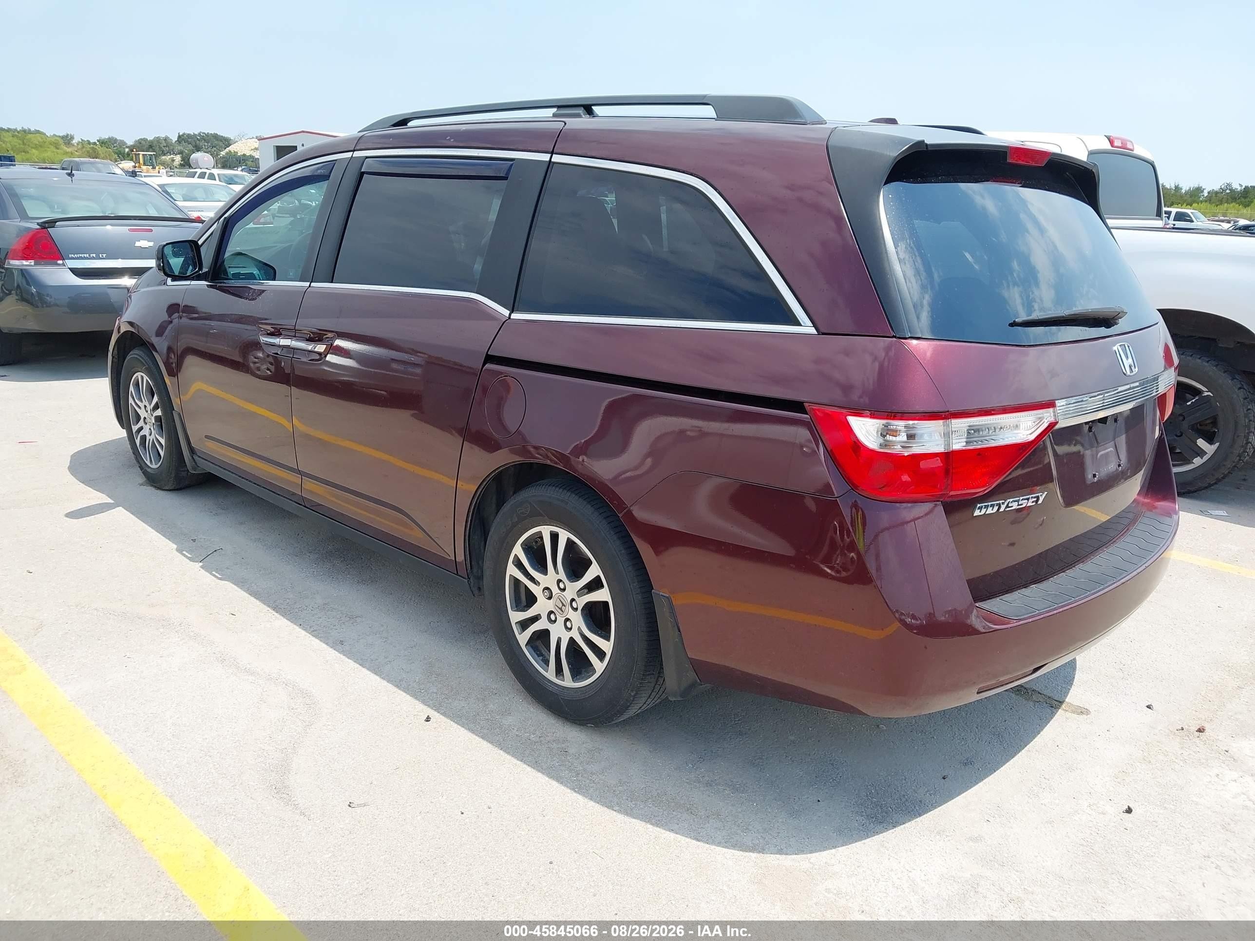 2011 Honda Odyssey Ex-l Maroon vin: 5FNRL5H60BB042967