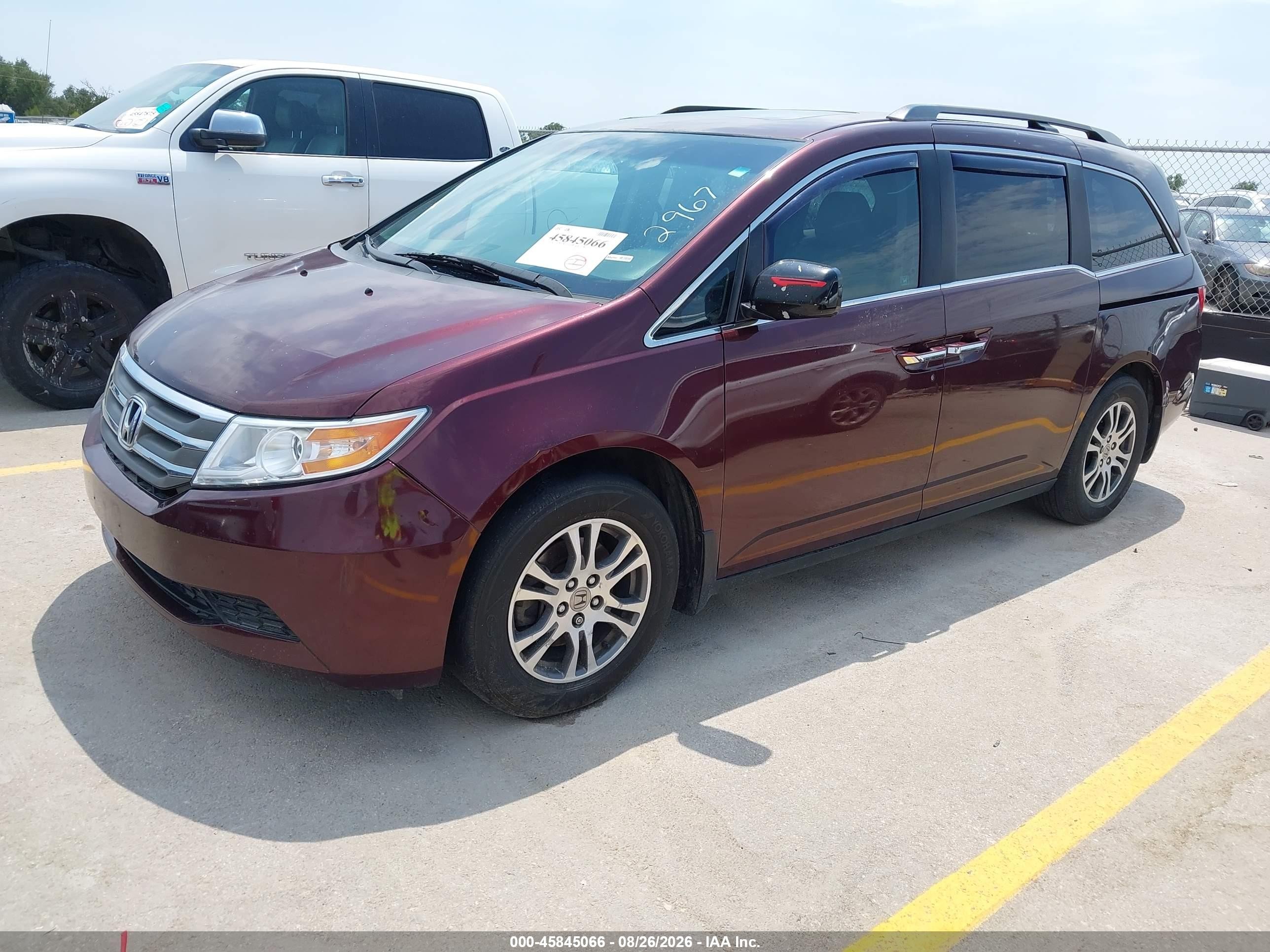 2011 Honda Odyssey Ex-l Maroon vin: 5FNRL5H60BB042967