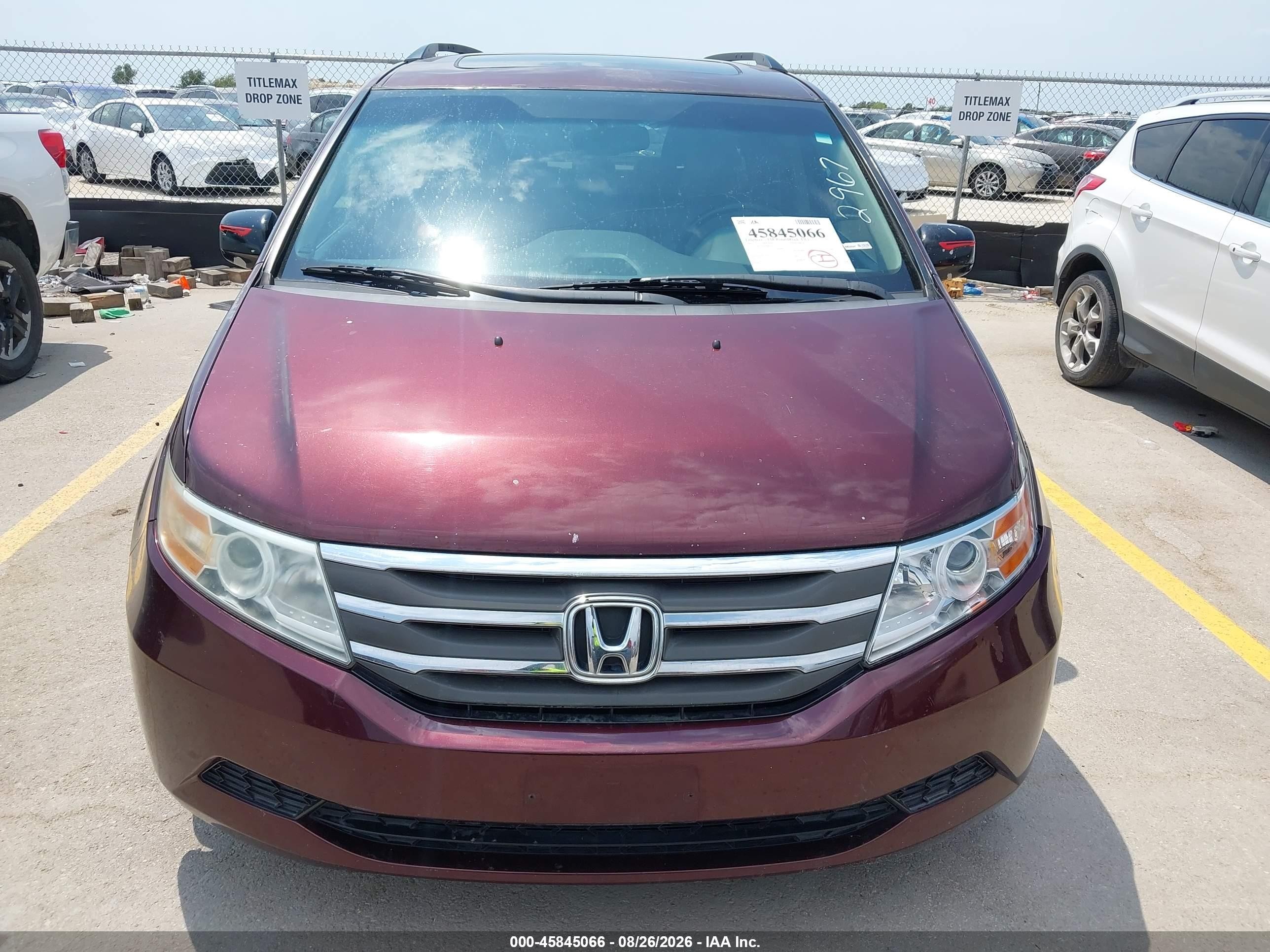 2011 Honda Odyssey Ex-l Maroon vin: 5FNRL5H60BB042967
