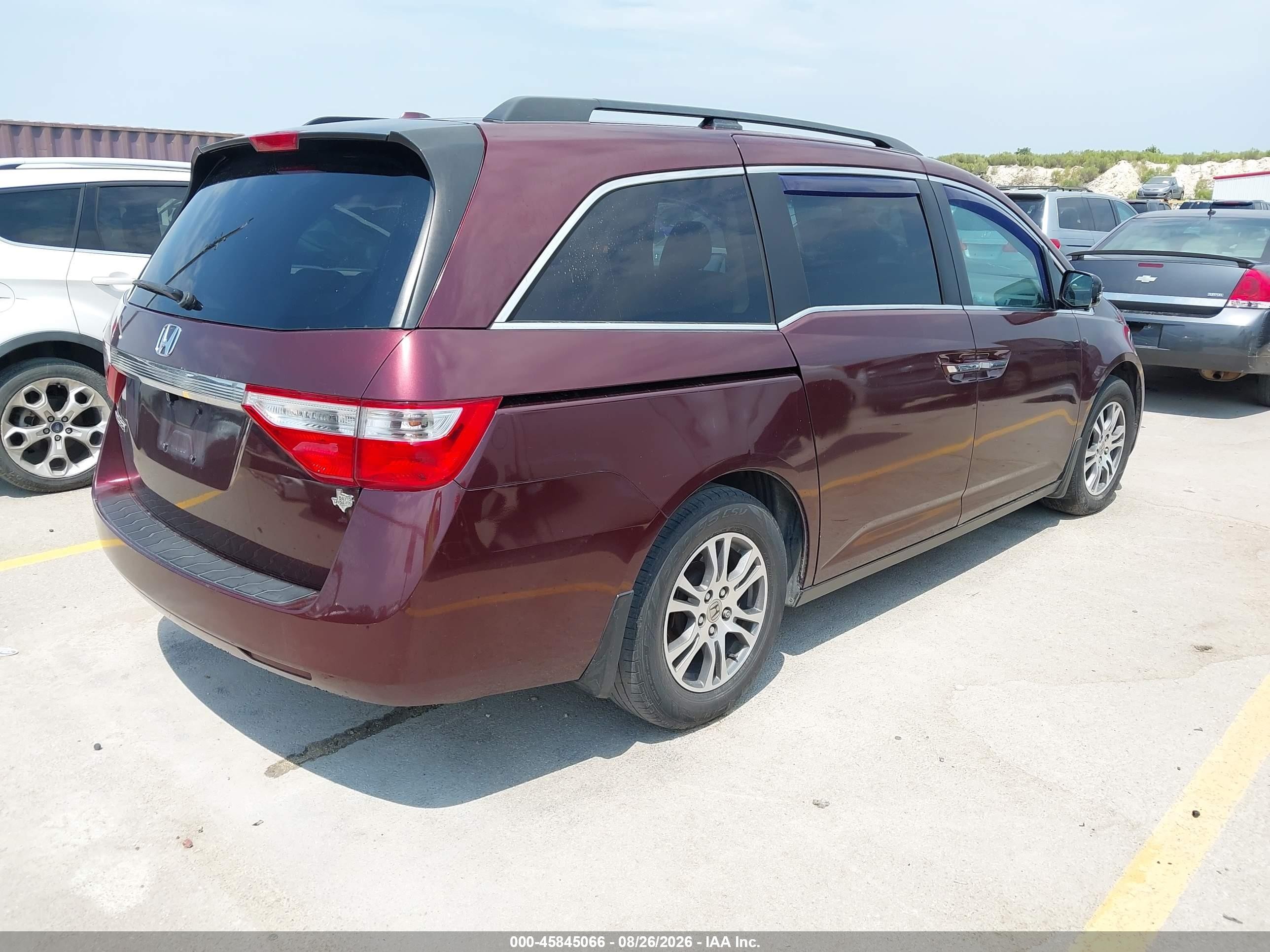 2011 Honda Odyssey Ex-l Maroon vin: 5FNRL5H60BB042967