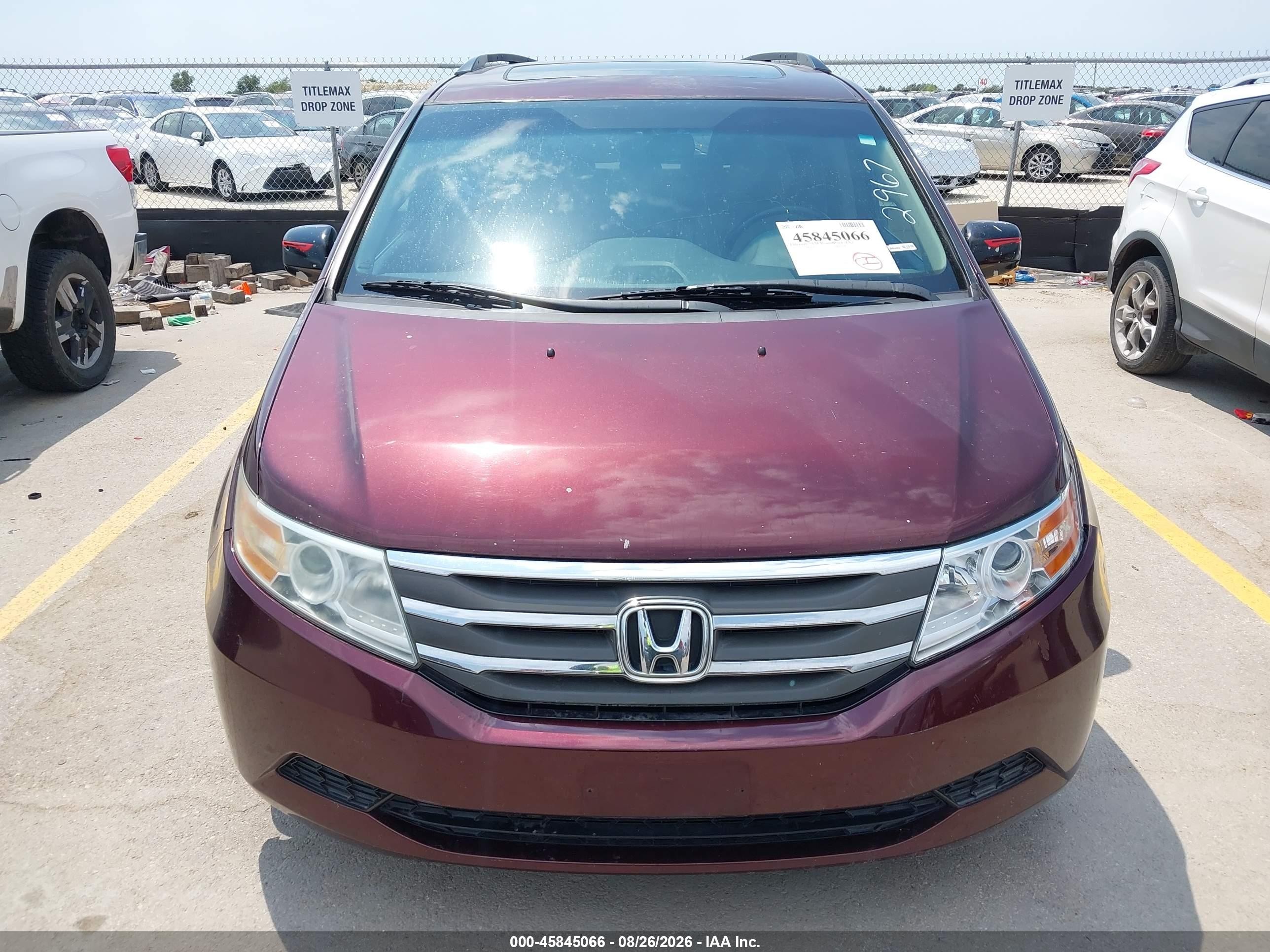 2011 Honda Odyssey Ex-l Maroon vin: 5FNRL5H60BB042967