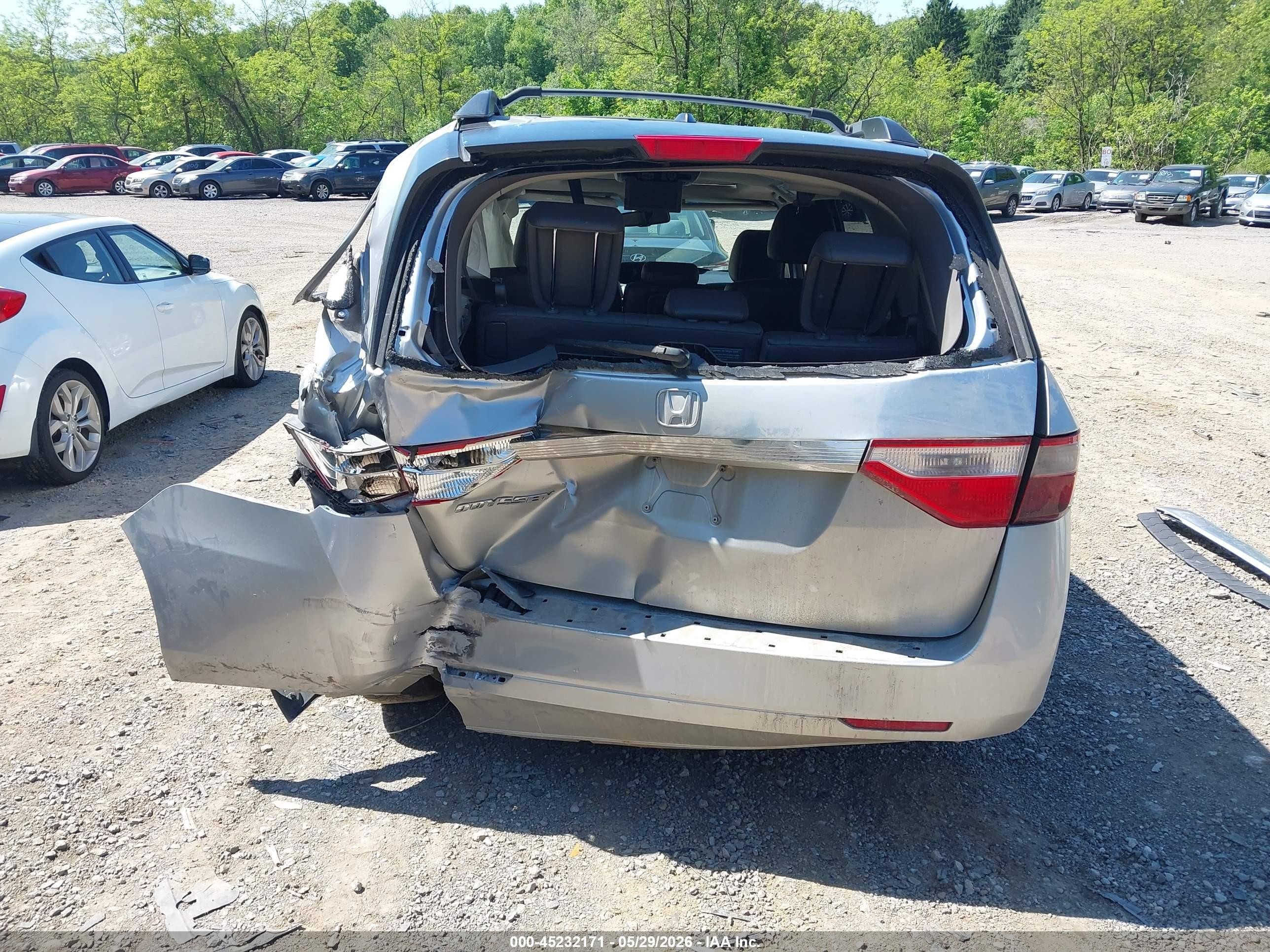 2011 Honda Odyssey Ex-l Silver vin: 5FNRL5H60BB050891