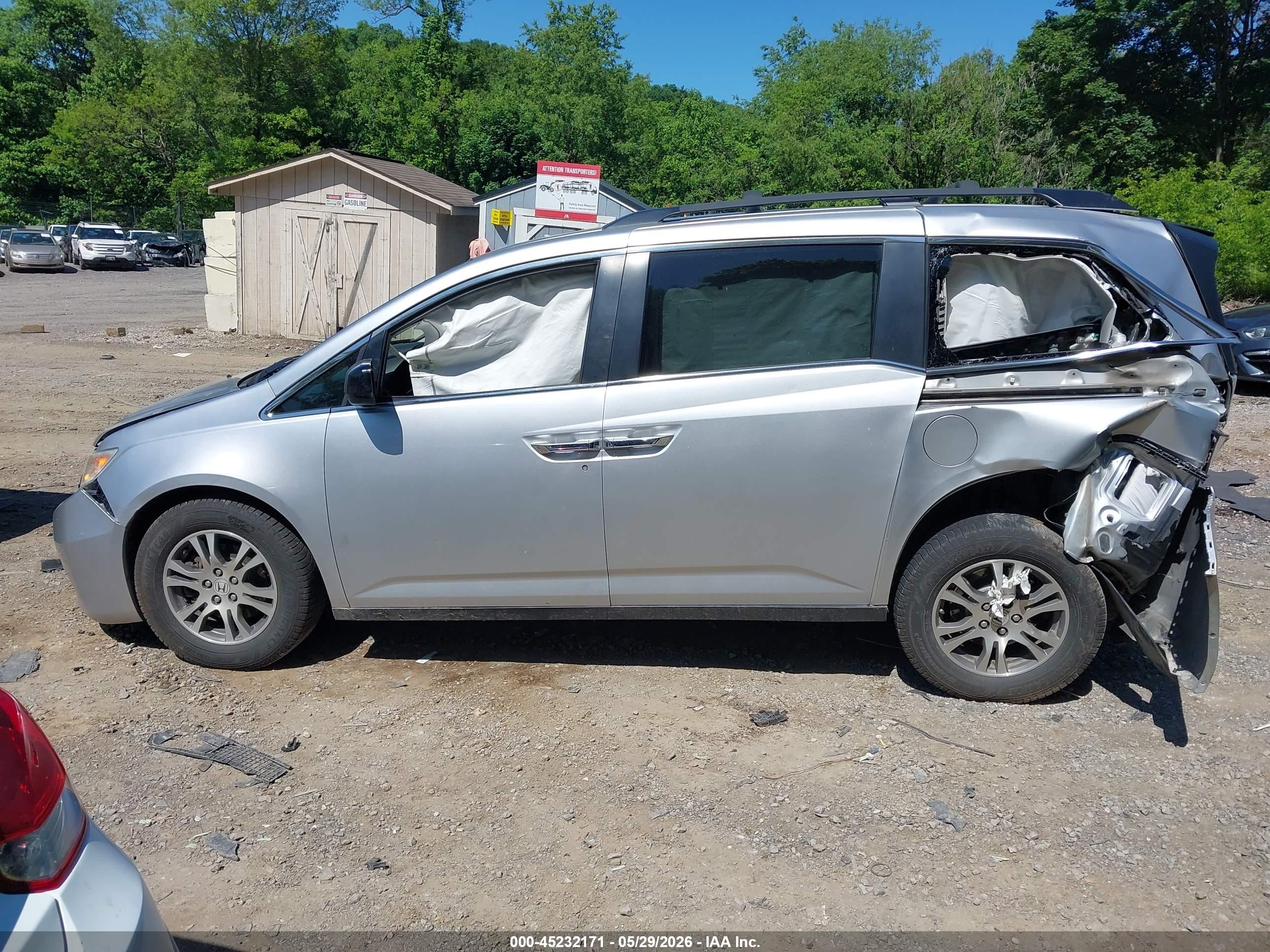 2011 Honda Odyssey Ex-l Silver vin: 5FNRL5H60BB050891