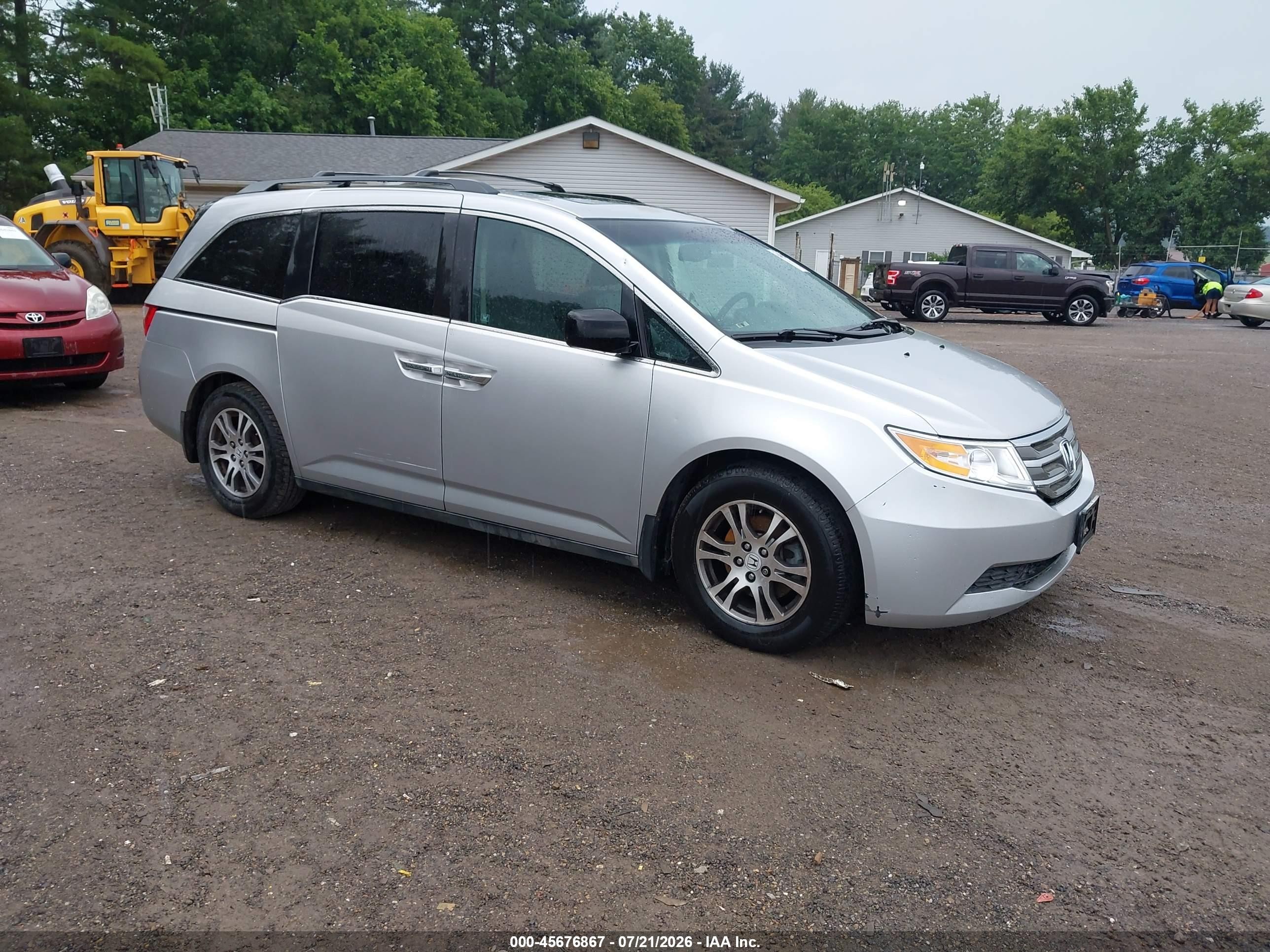 2011 Honda Odyssey Ex-l Silver vin: 5FNRL5H60BB070395