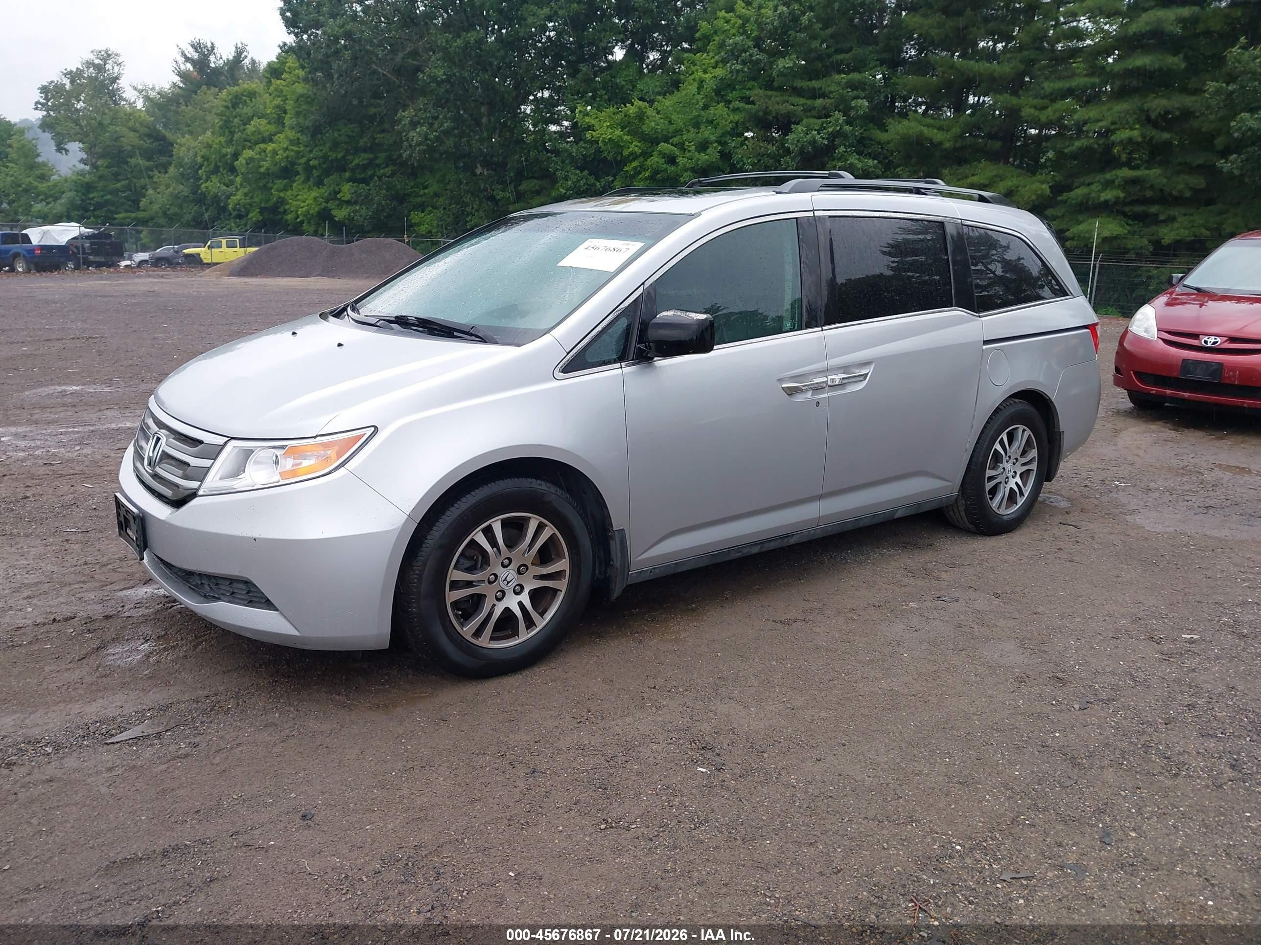 2011 Honda Odyssey Ex-l Серебряный vin: 5FNRL5H60BB070395