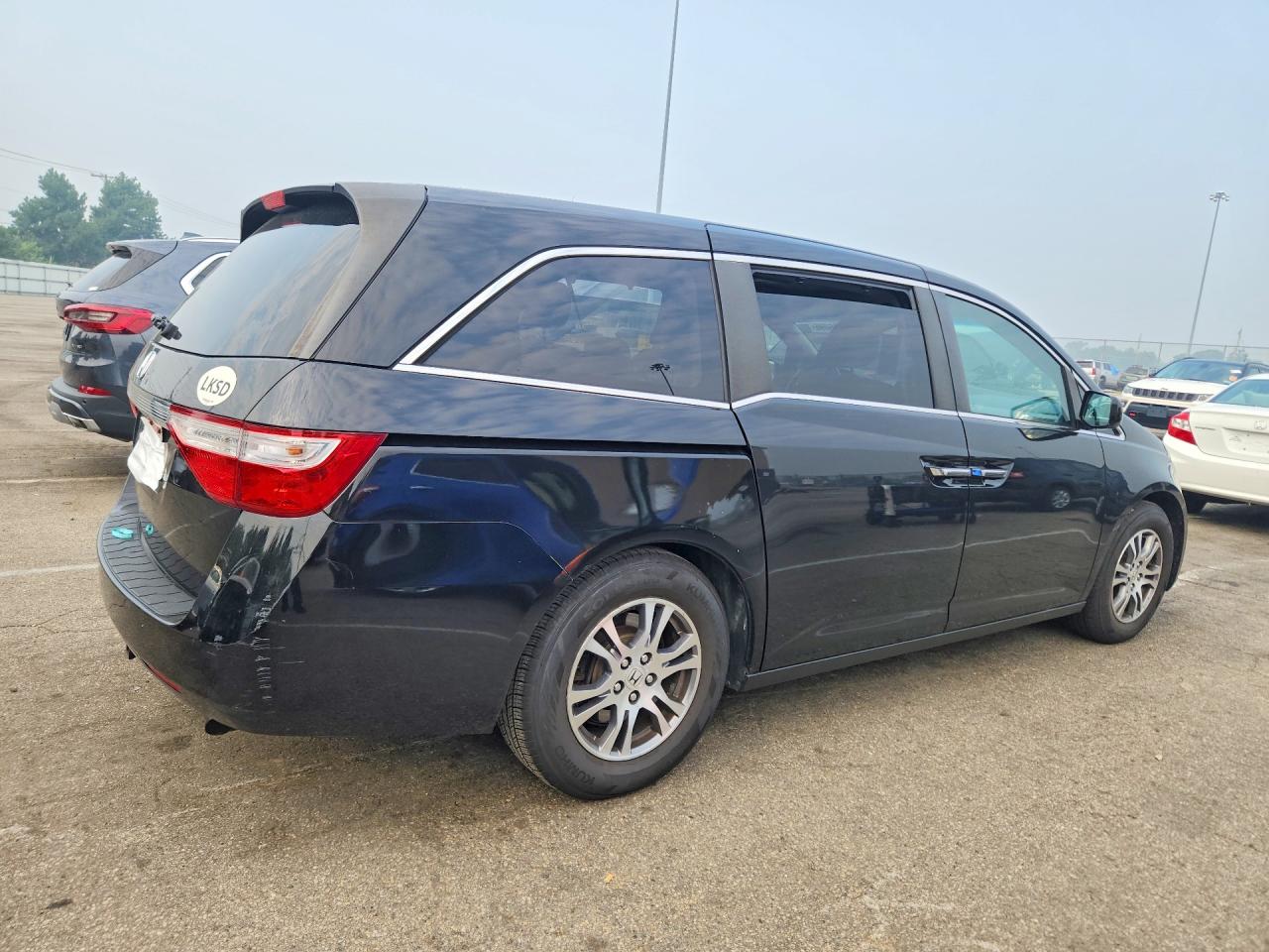 2011 Honda Odyssey Exl Black vin: 5FNRL5H60BB080876