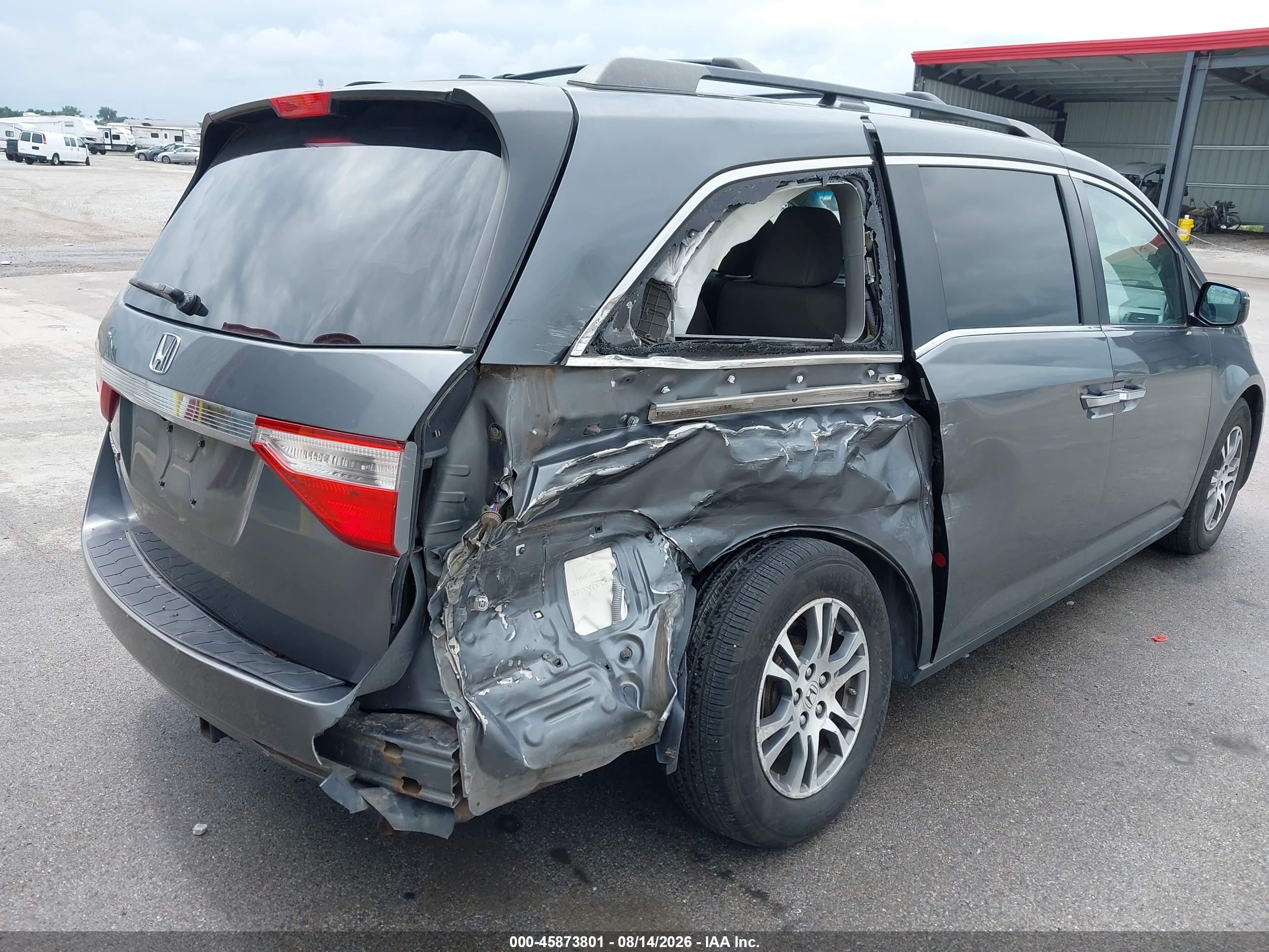 2011 Honda Odyssey Ex-l Gray vin: 5FNRL5H60BB081381