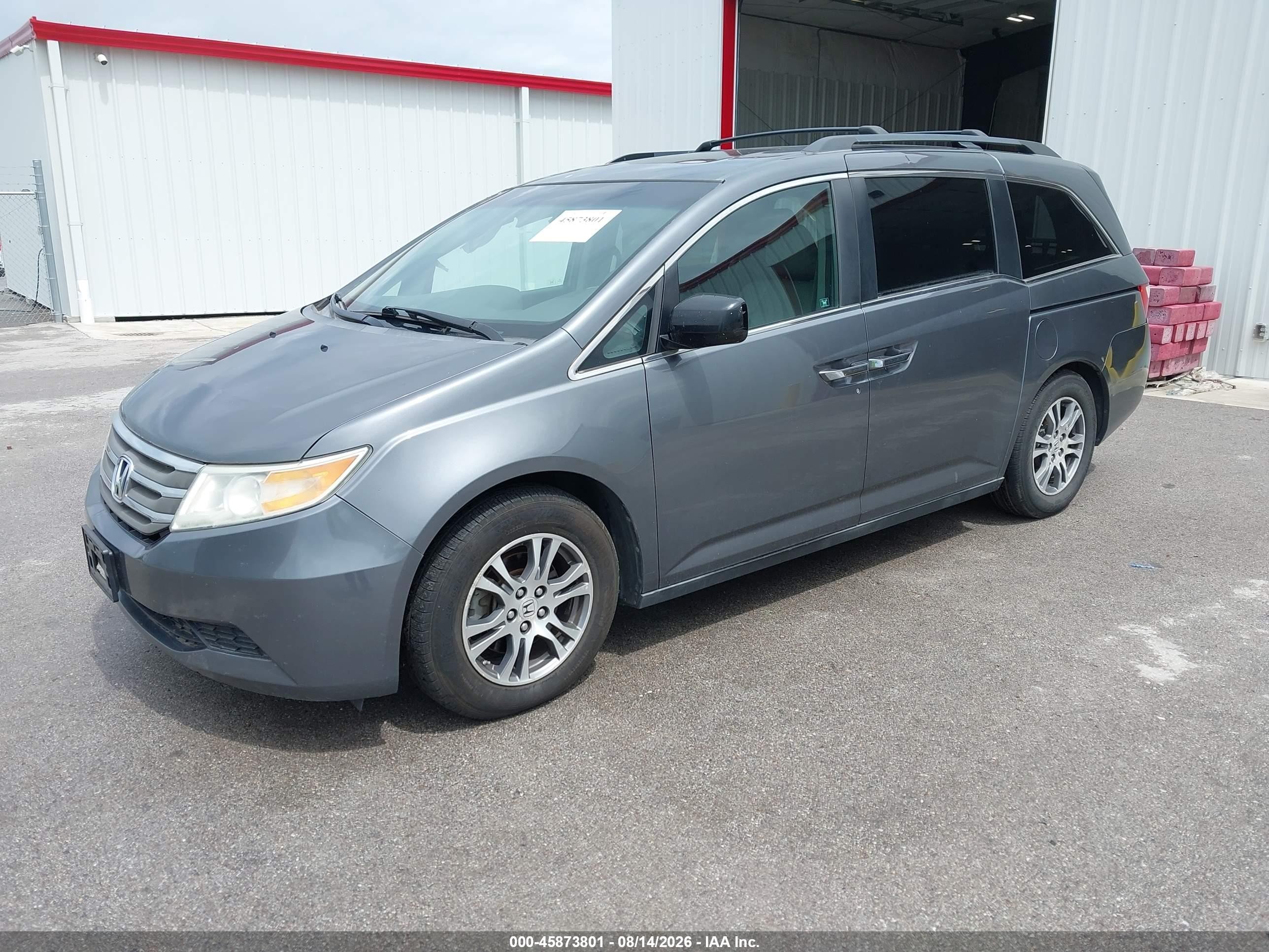 2011 Honda Odyssey Ex-l Gray vin: 5FNRL5H60BB081381