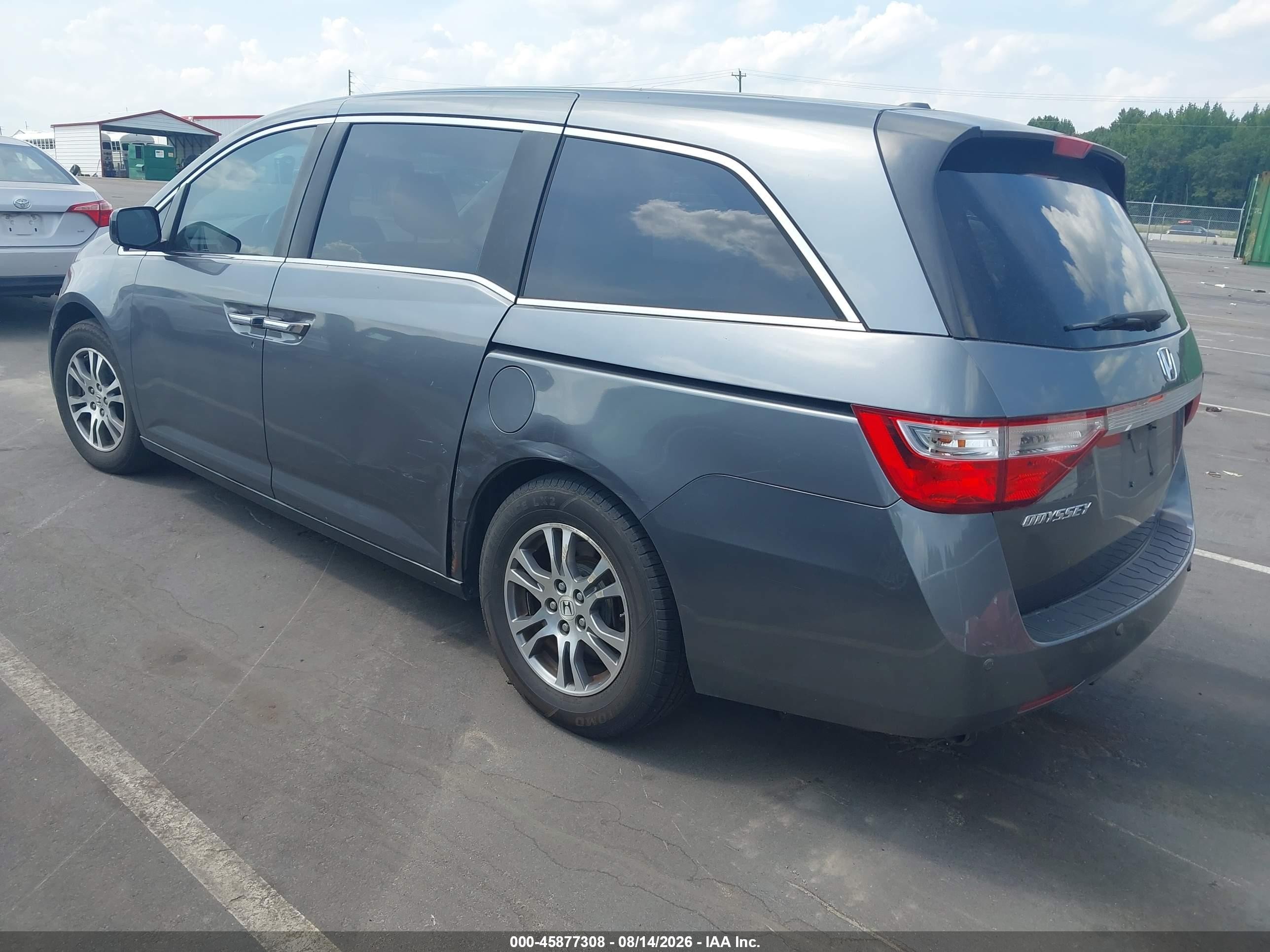 2011 Honda Odyssey Ex-l Gray vin: 5FNRL5H60BB093417