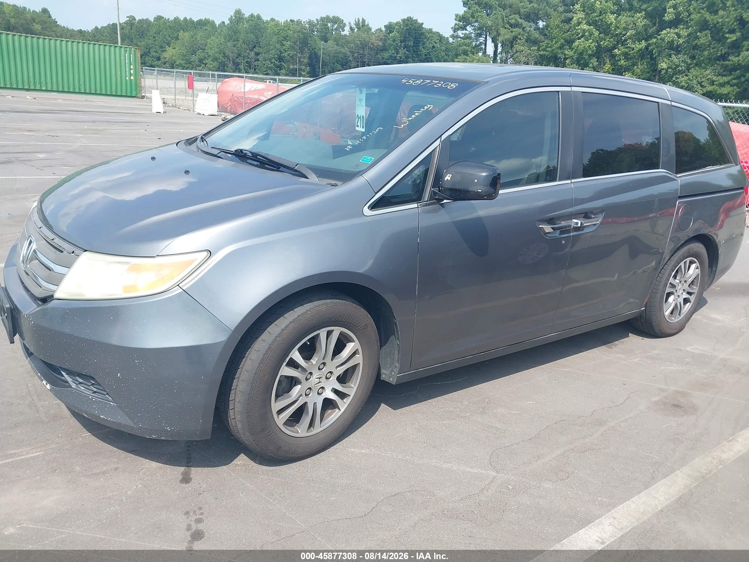 2011 Honda Odyssey Ex-l Gray vin: 5FNRL5H60BB093417