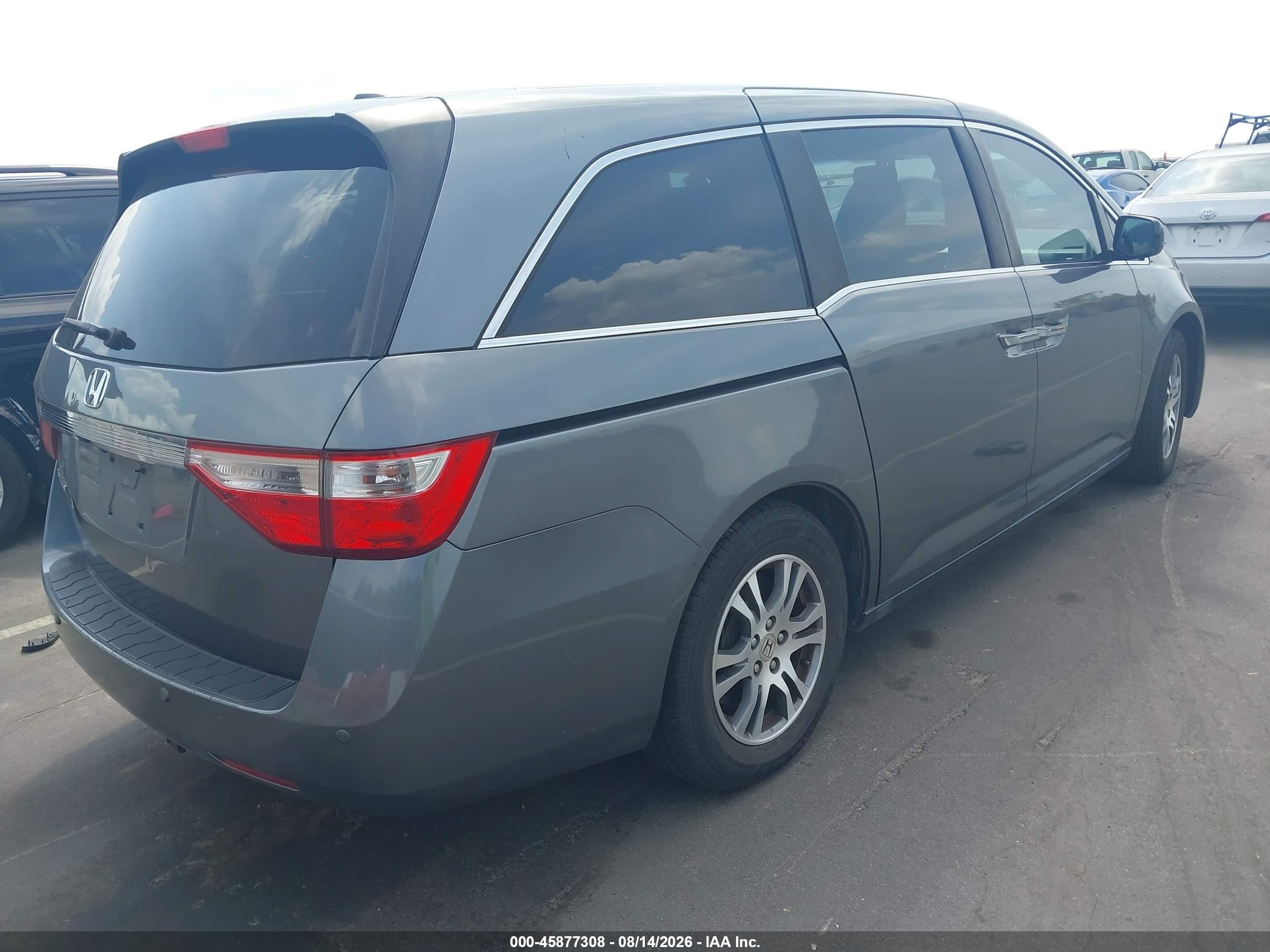 2011 Honda Odyssey Ex-l Gray vin: 5FNRL5H60BB093417