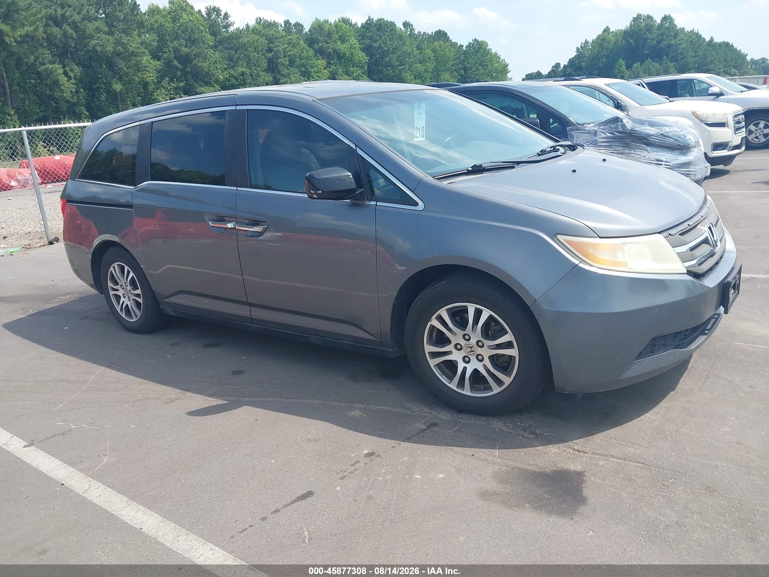 2011 Honda Odyssey Ex-l Gray vin: 5FNRL5H60BB093417