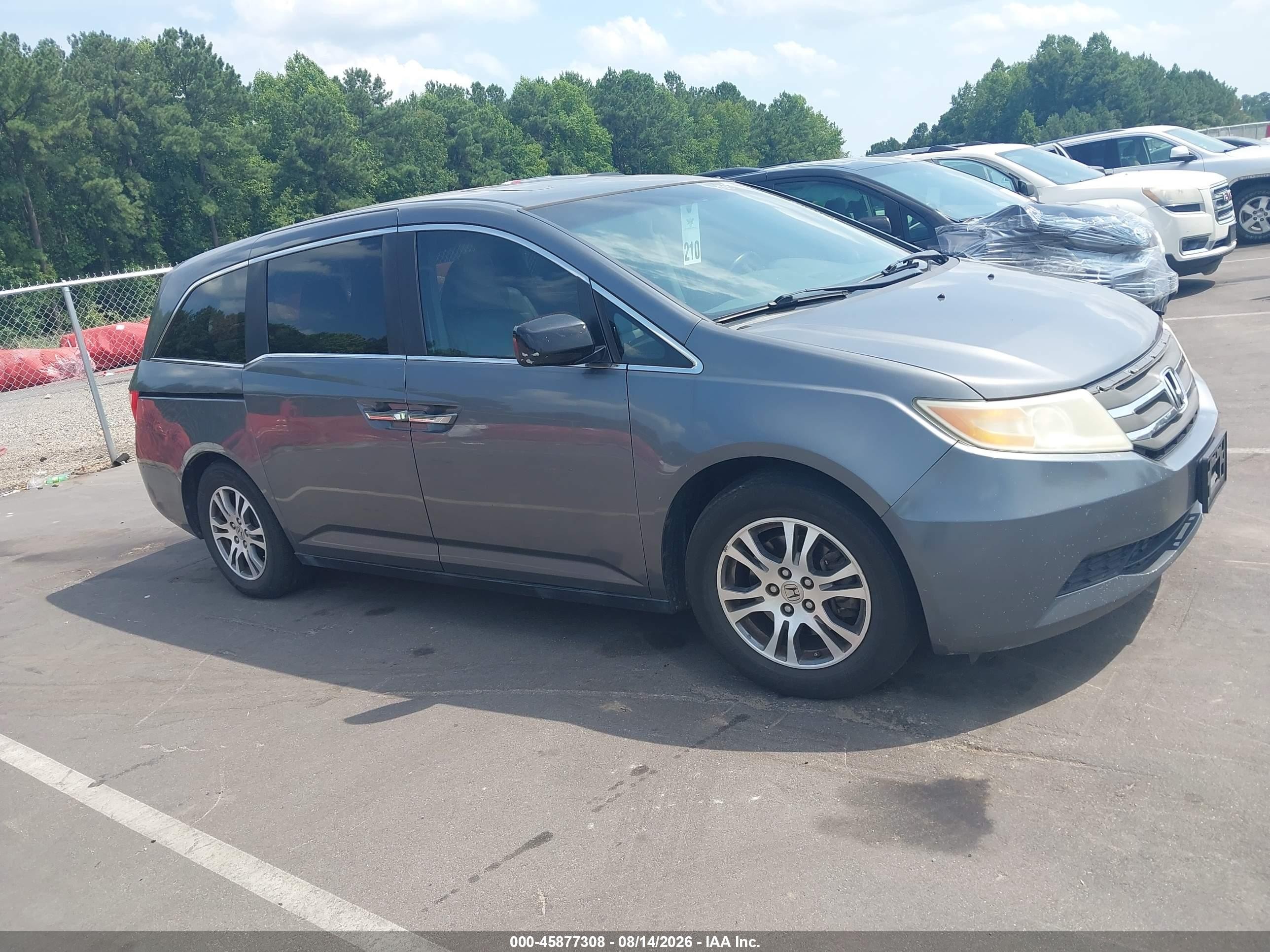2011 Honda Odyssey Ex-l Gray vin: 5FNRL5H60BB093417