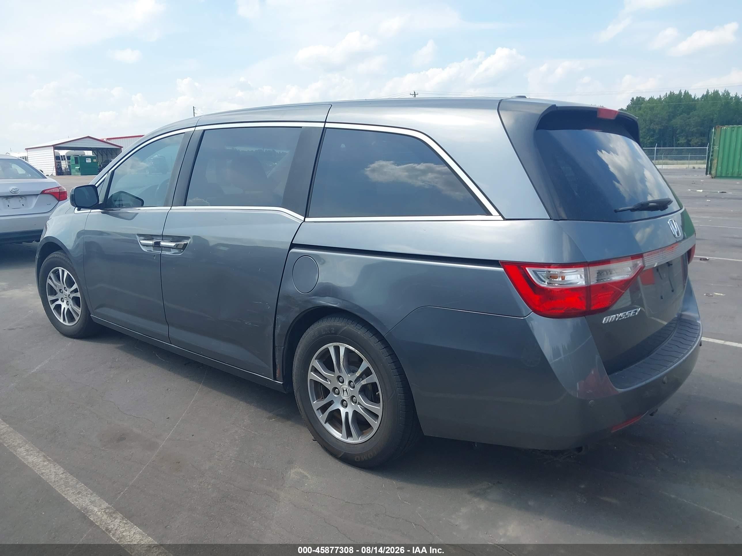 2011 Honda Odyssey Ex-l Gray vin: 5FNRL5H60BB093417